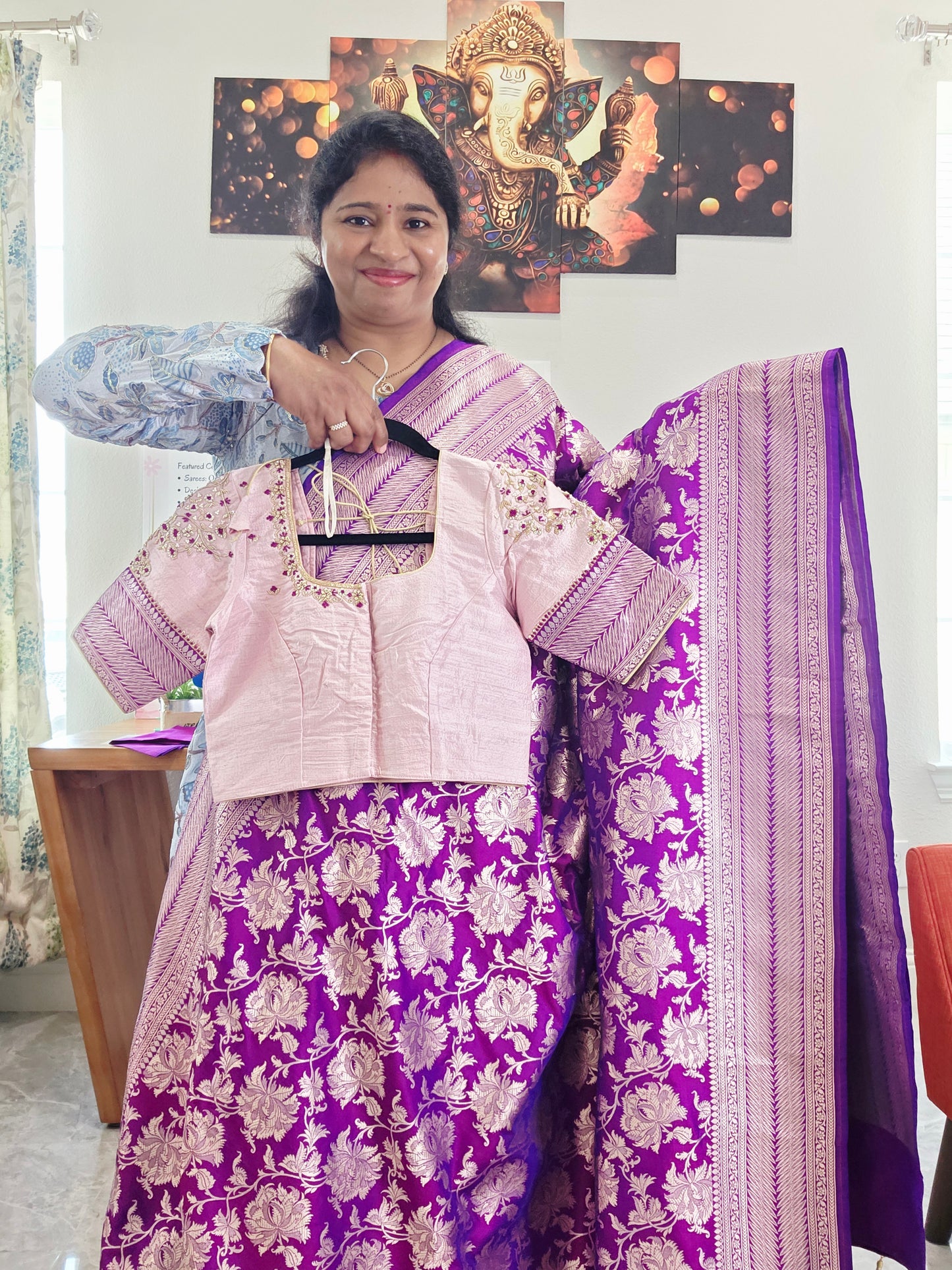 Pure Benarasi Katan Silk All Over Designer Saree - Pure Rawsilk Maggam Blouse