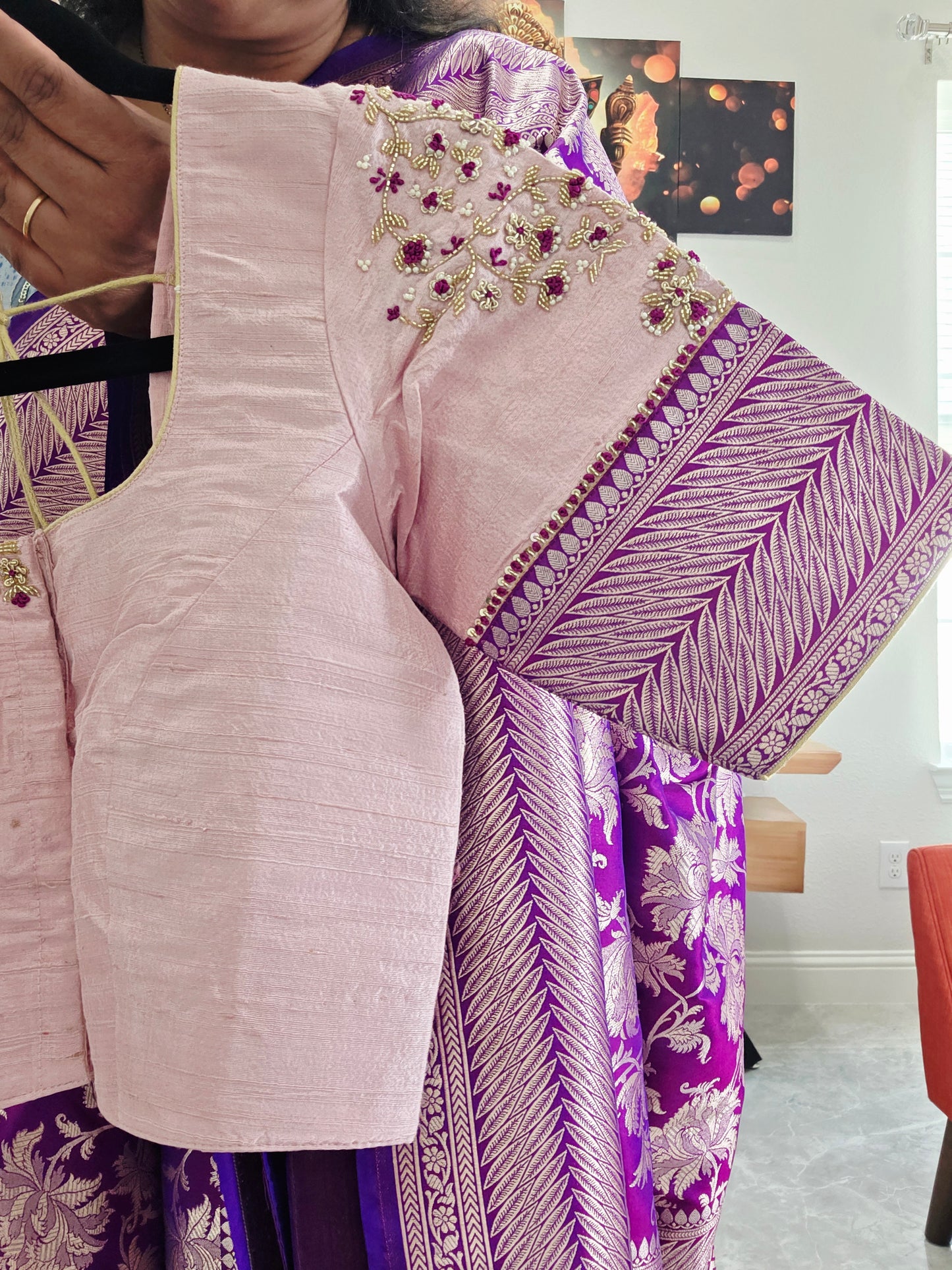 Pure Benarasi Katan Silk All Over Designer Saree - Pure Rawsilk Maggam Blouse