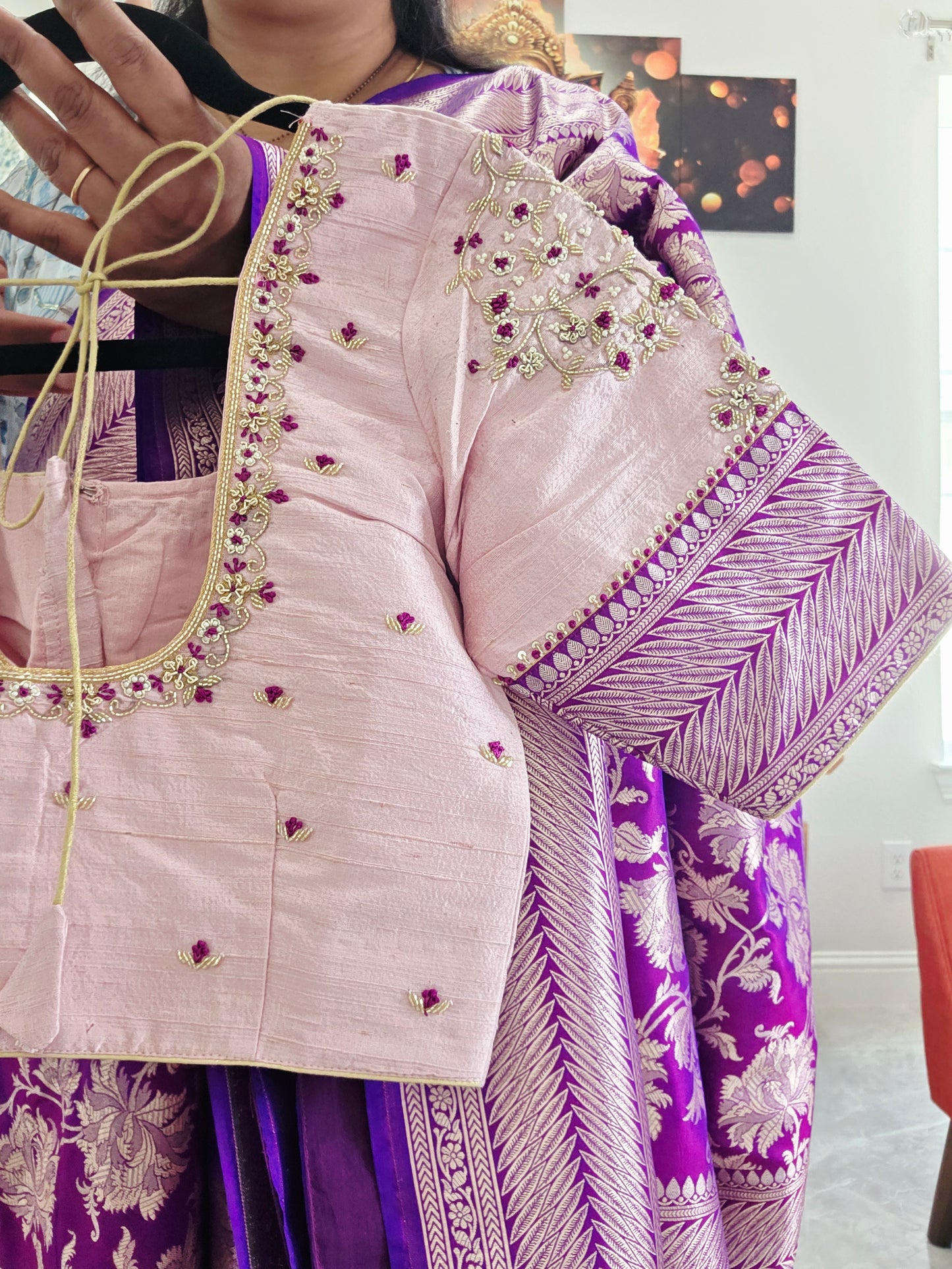 Pure Benarasi Katan Silk All Over Designer Saree - Pure Rawsilk Maggam Blouse