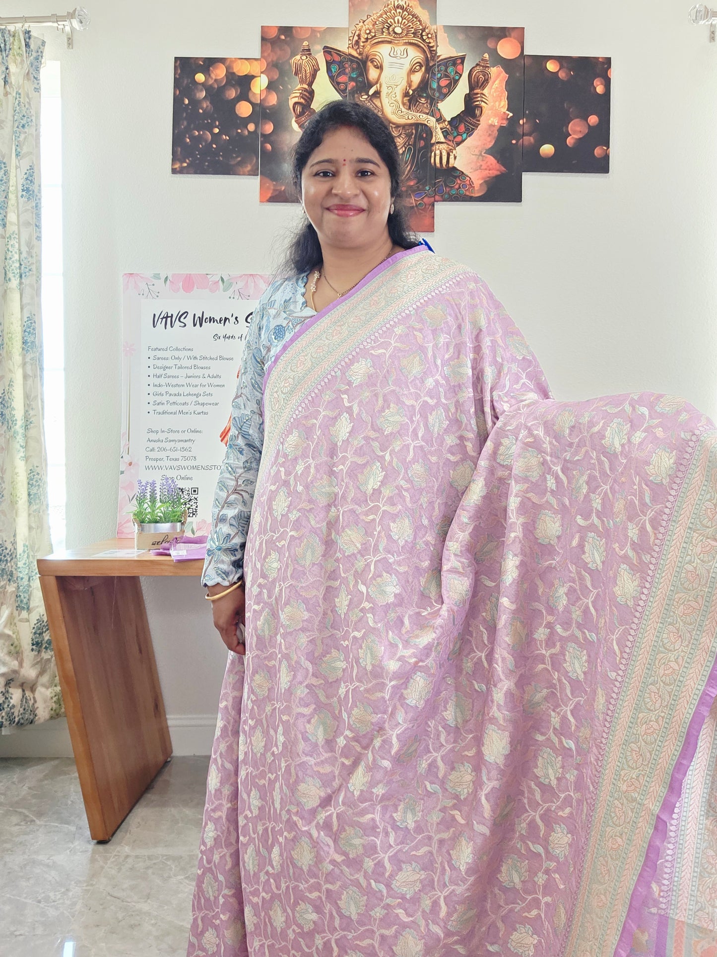 Pure Kota Chiffon Saree with All-Over Meenakari Jal Design