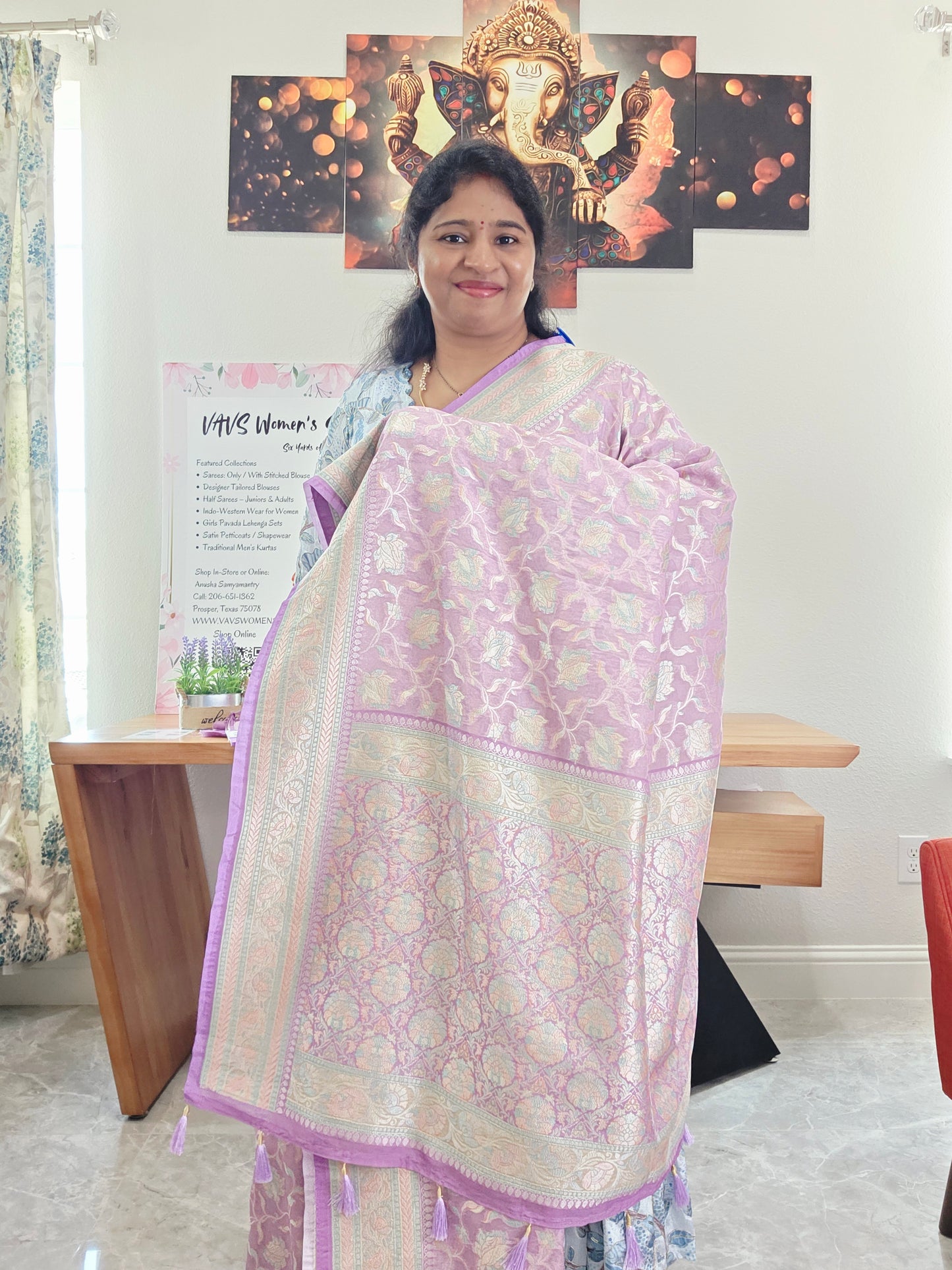 Pure Kota Chiffon Saree with All-Over Meenakari Jal Design