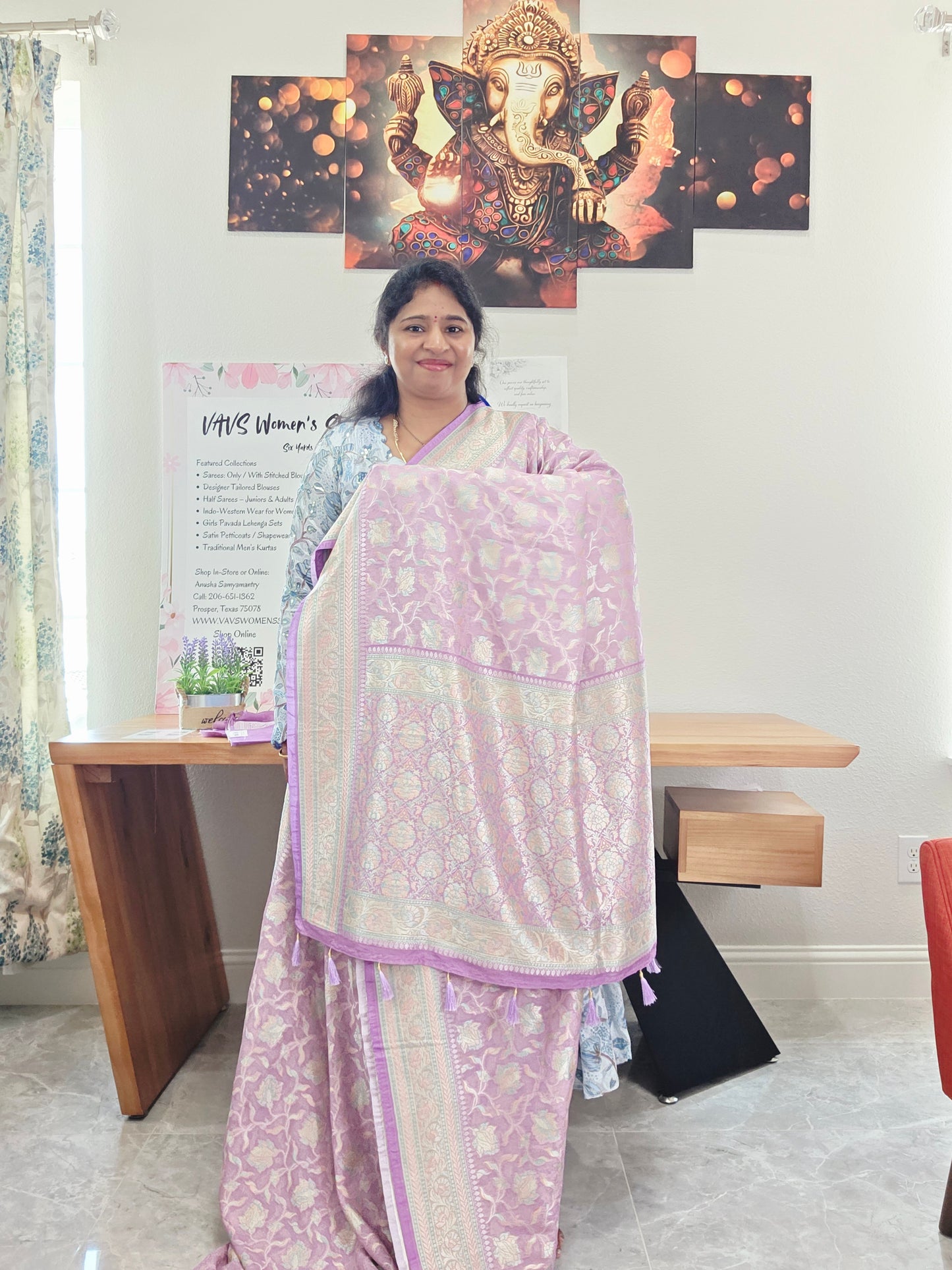 Pure Kota Chiffon Saree with All-Over Meenakari Jal Design
