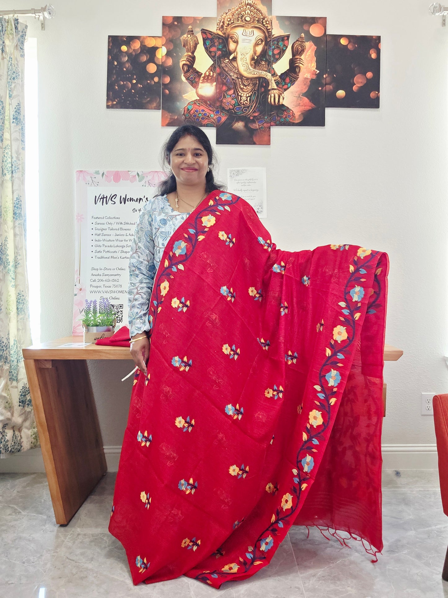 Semi Matka Silk Jamdani Saree