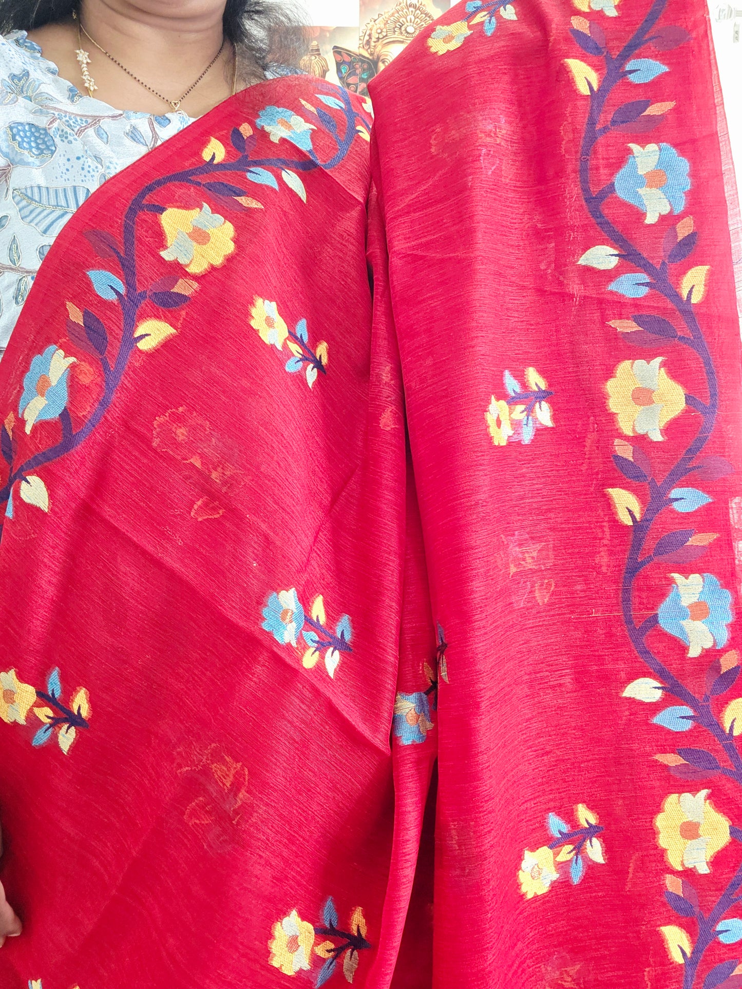 Semi Matka Silk Jamdani Saree