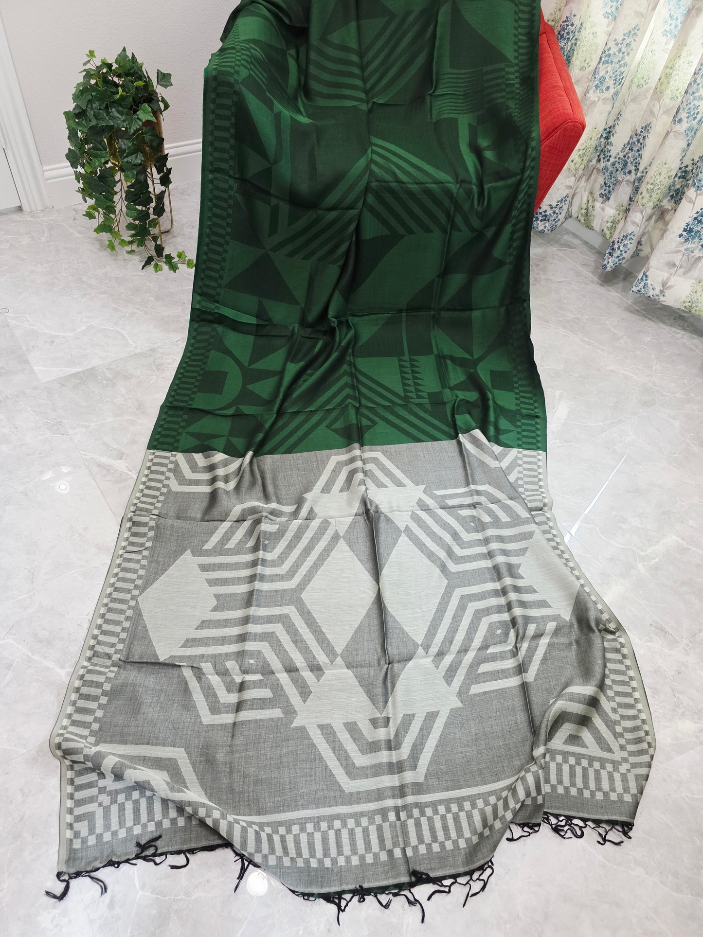 Nayanthara's Inspired Design Soft Khadi Cotton Handloom Designer Saree