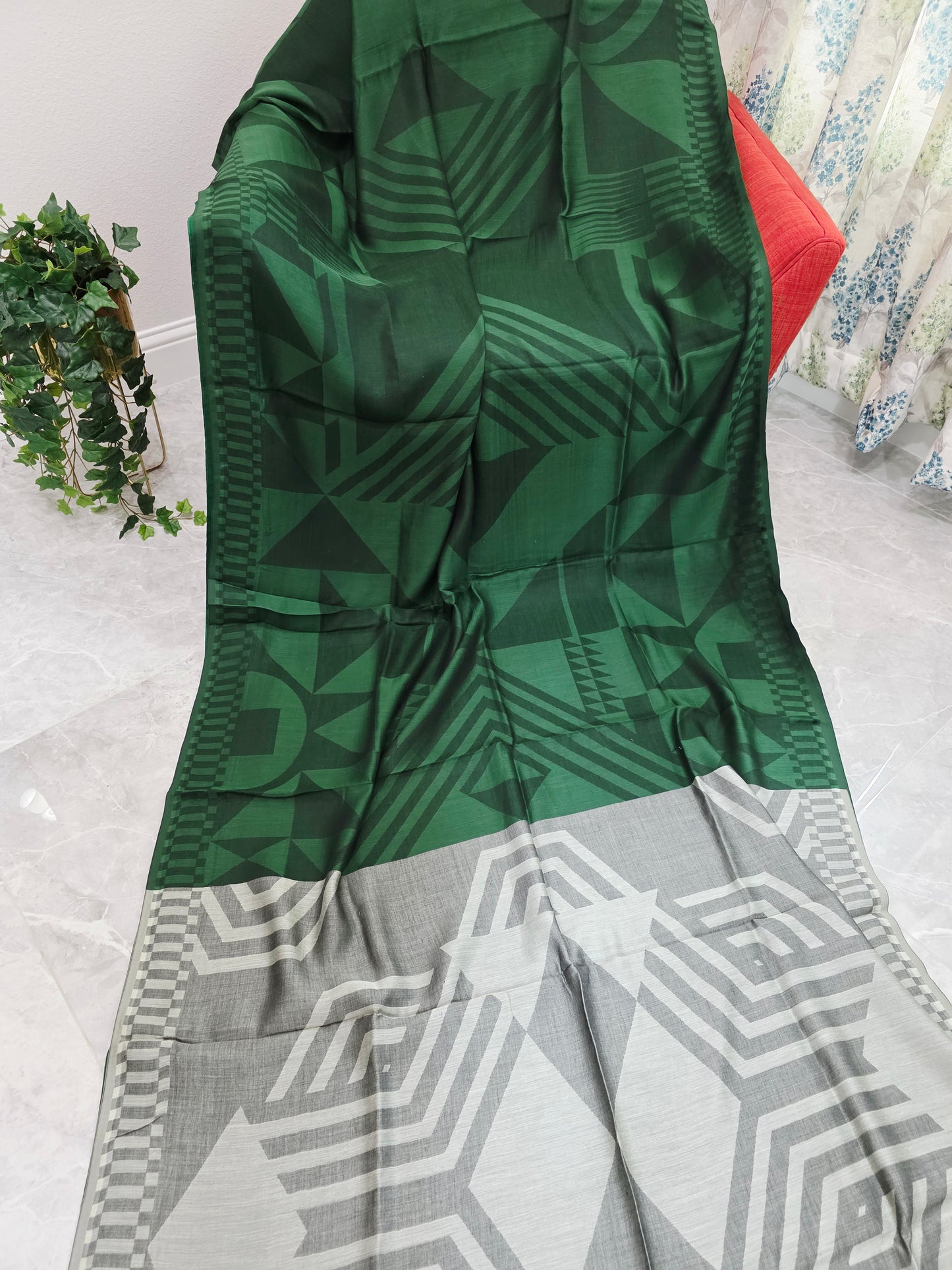 Nayanthara's Inspired Design Soft Khadi Cotton Handloom Designer Saree