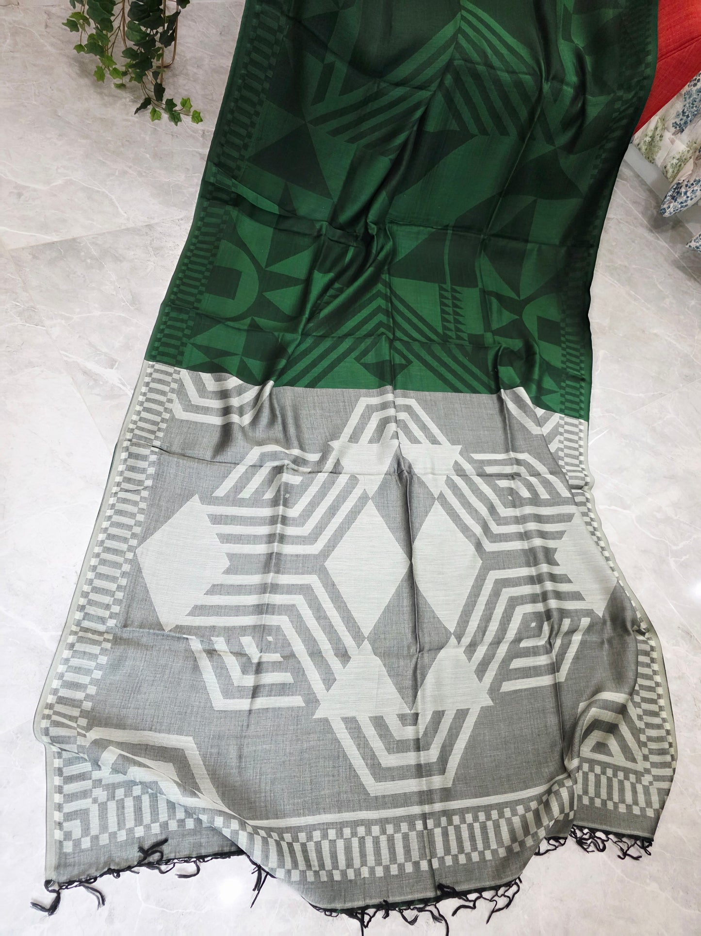 Nayanthara's Inspired Design Soft Khadi Cotton Handloom Designer Saree