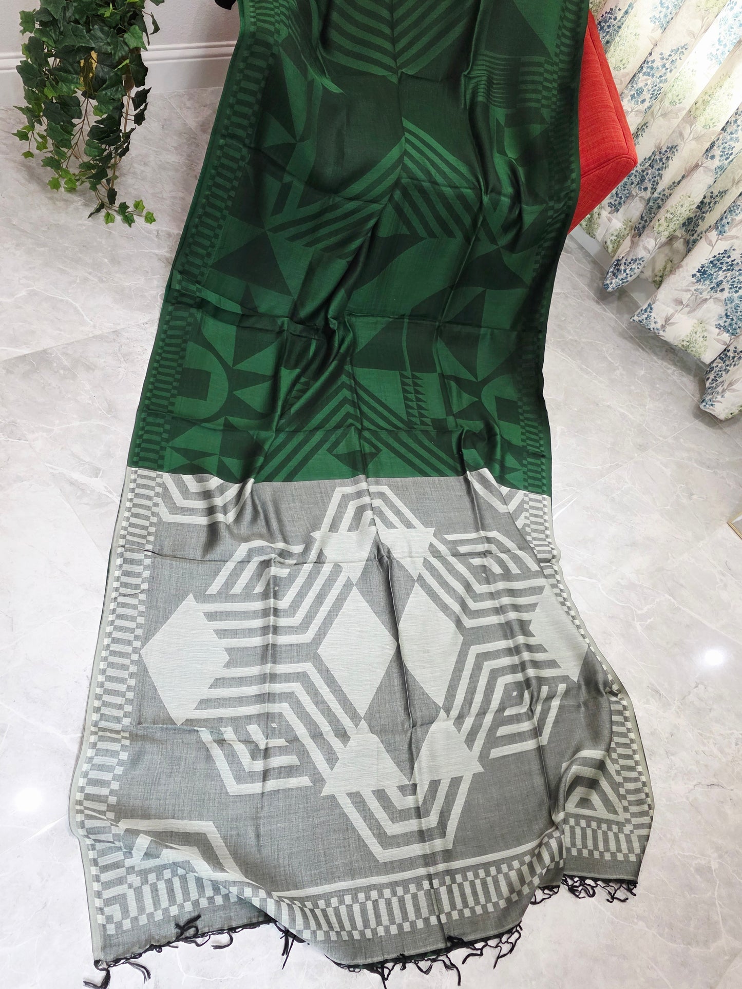 Nayanthara's Inspired Design Soft Khadi Cotton Handloom Designer Saree