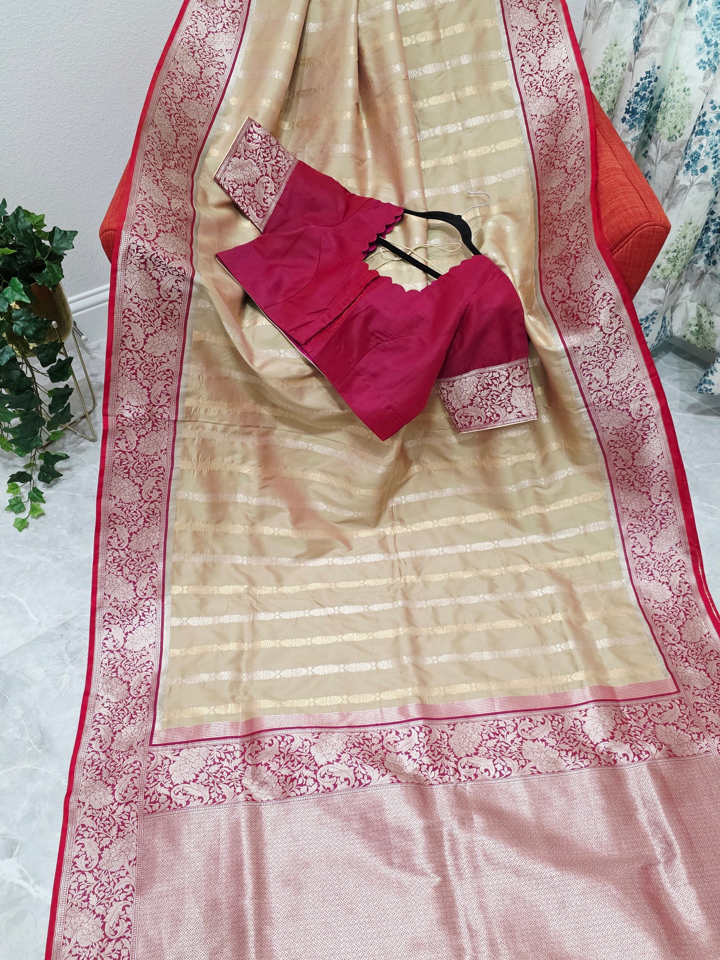 Designer Benarasi Uppada Soft Silk Saree - Blouse