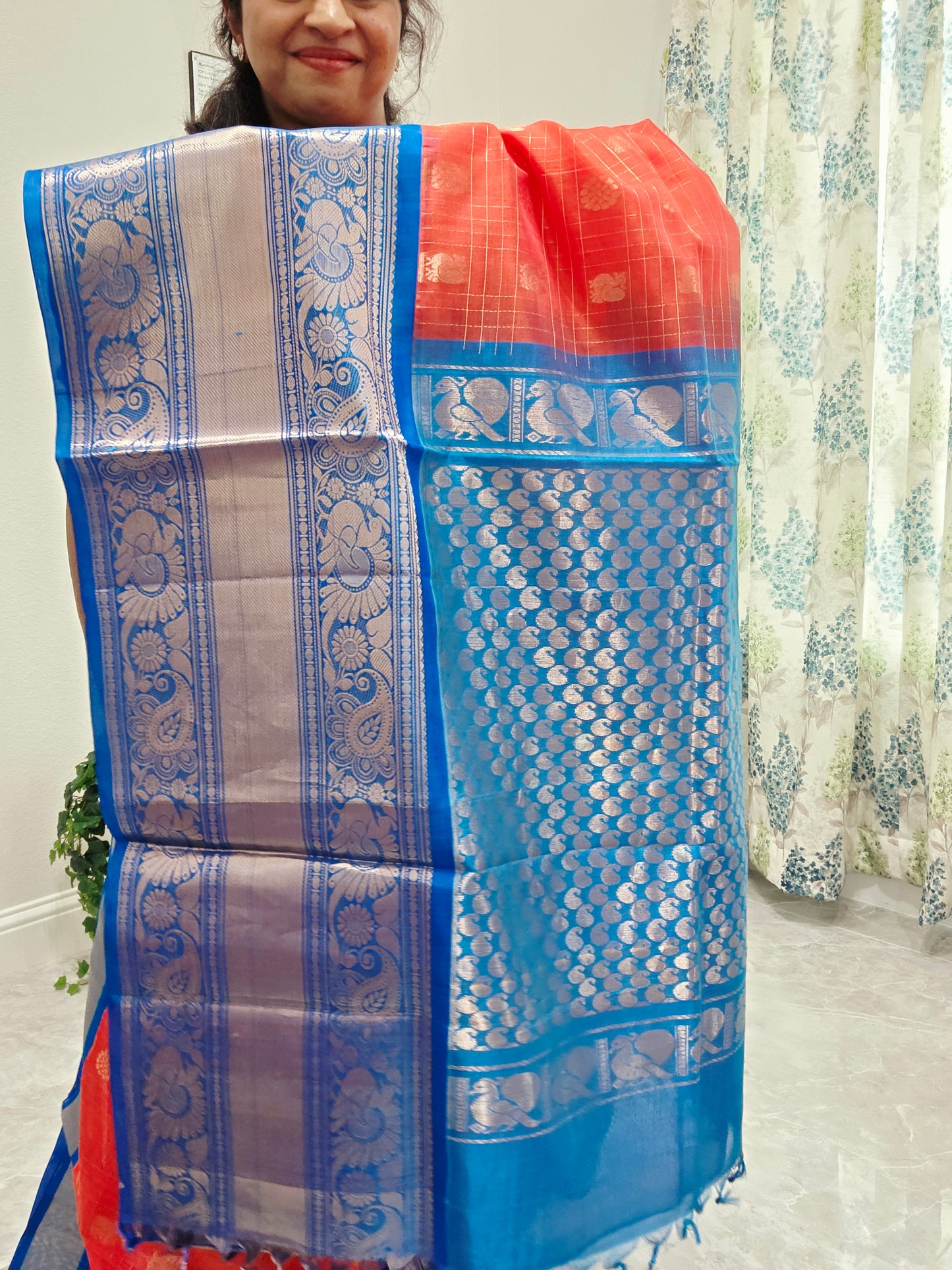 Pure Kuppadam Pattu Silk Cotton Saree - Blouse