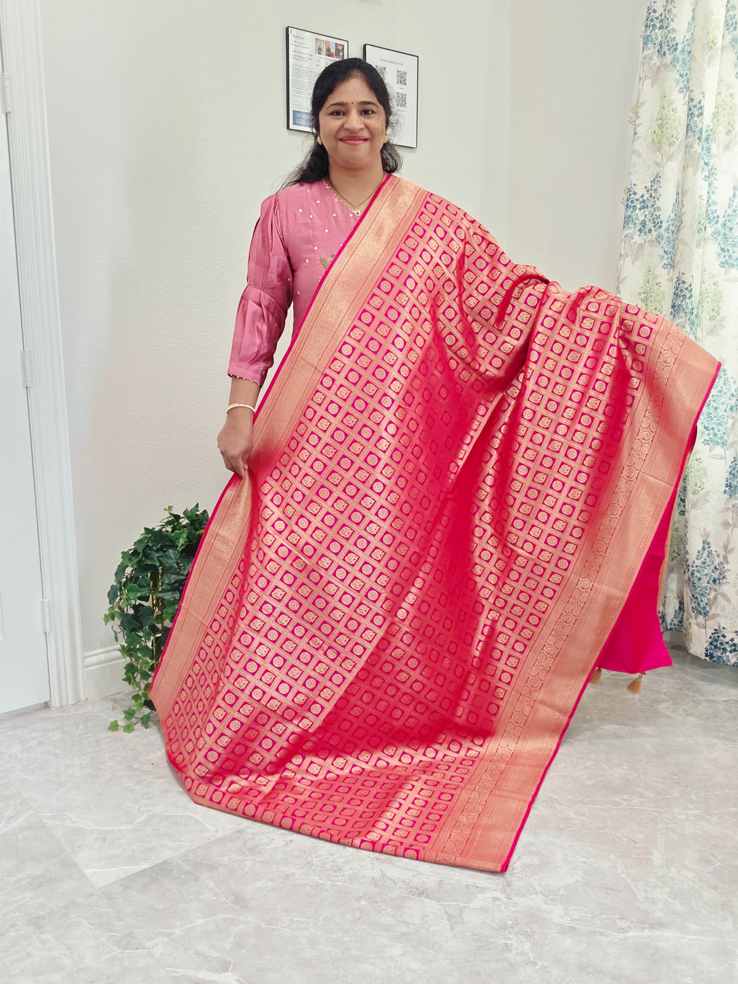 Benarasi Uppada Silk All Over Designer Saree - Blouse