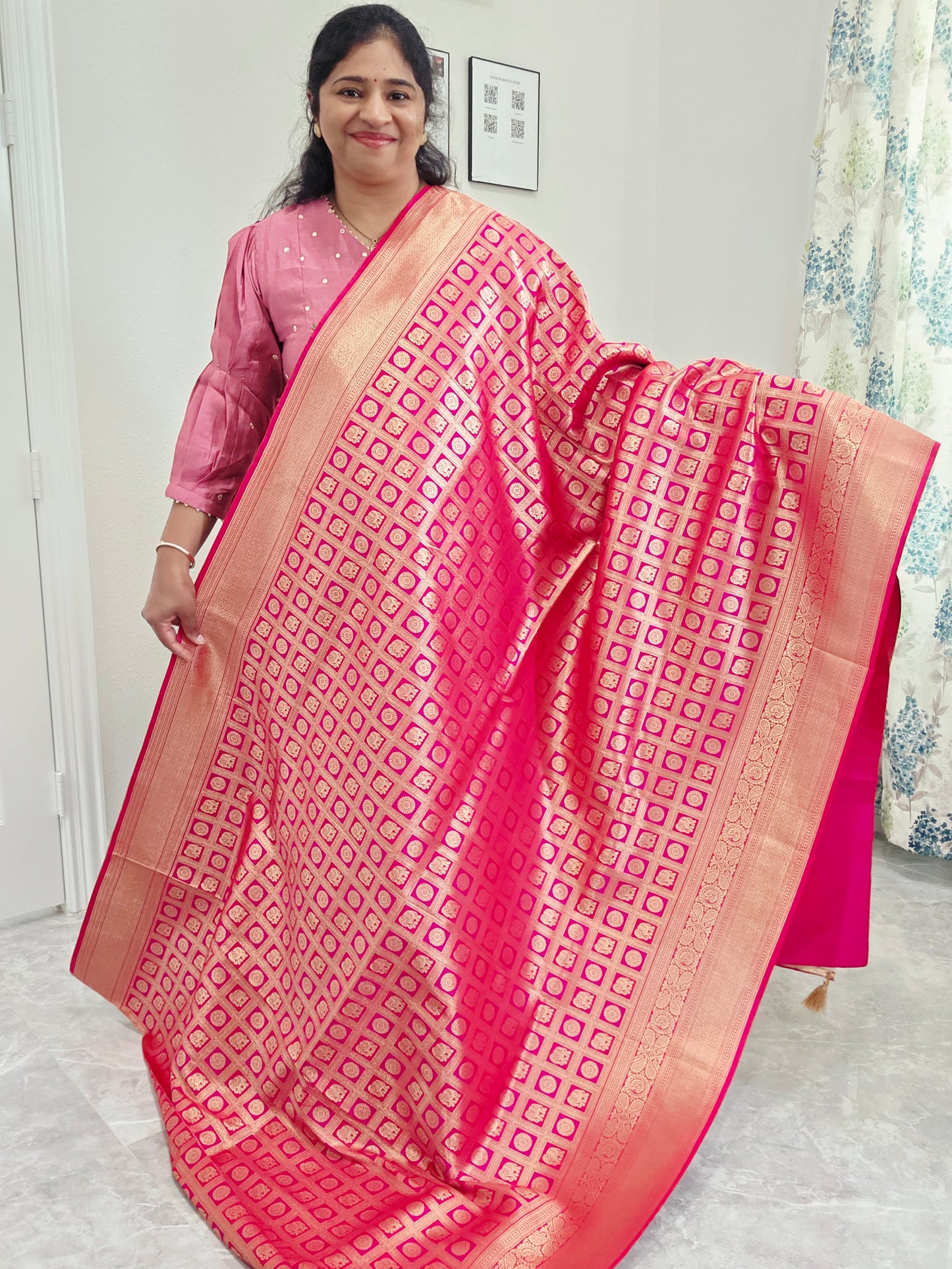 Benarasi Uppada Silk All Over Designer Saree - Blouse