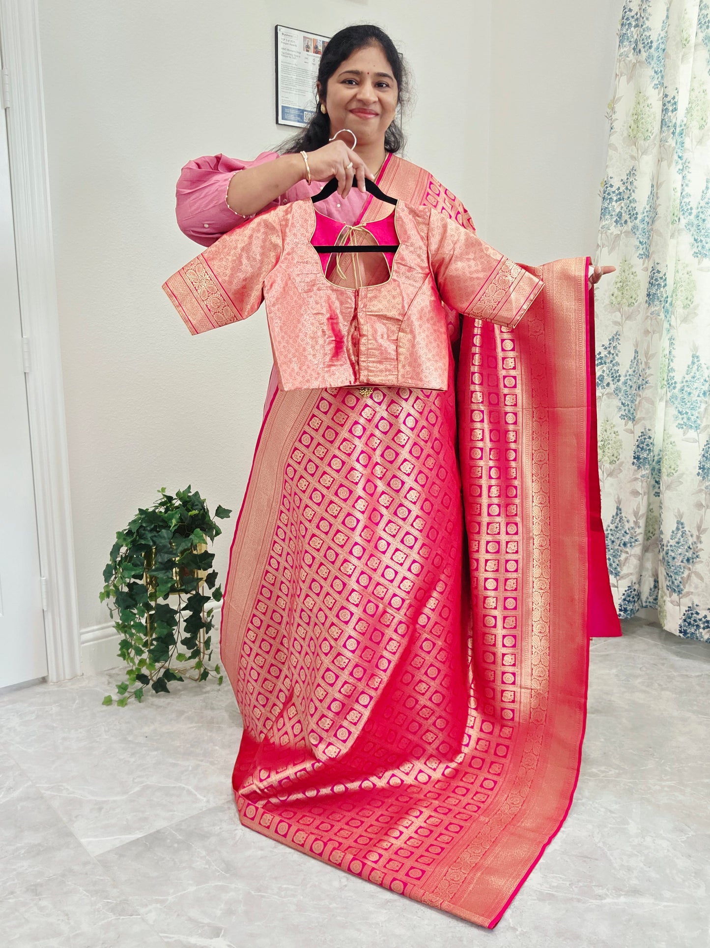 Benarasi Uppada Silk All Over Designer Saree - Blouse