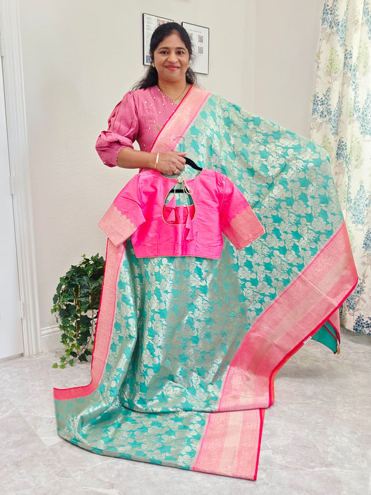 Designer Premium Quality Benarasi Silk Saree - Blouse