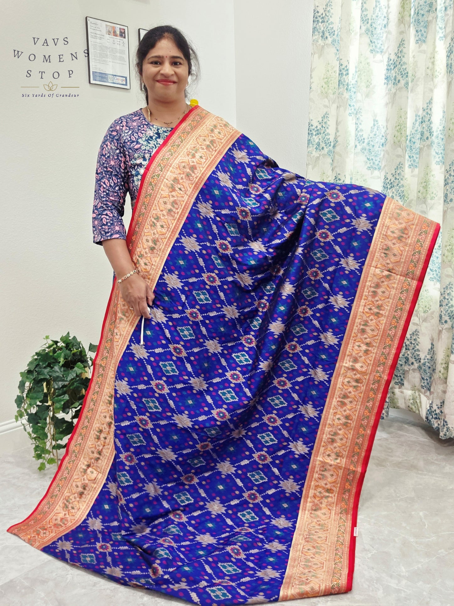 Designer Patola Benarasi Soft Silk saree - Blouse