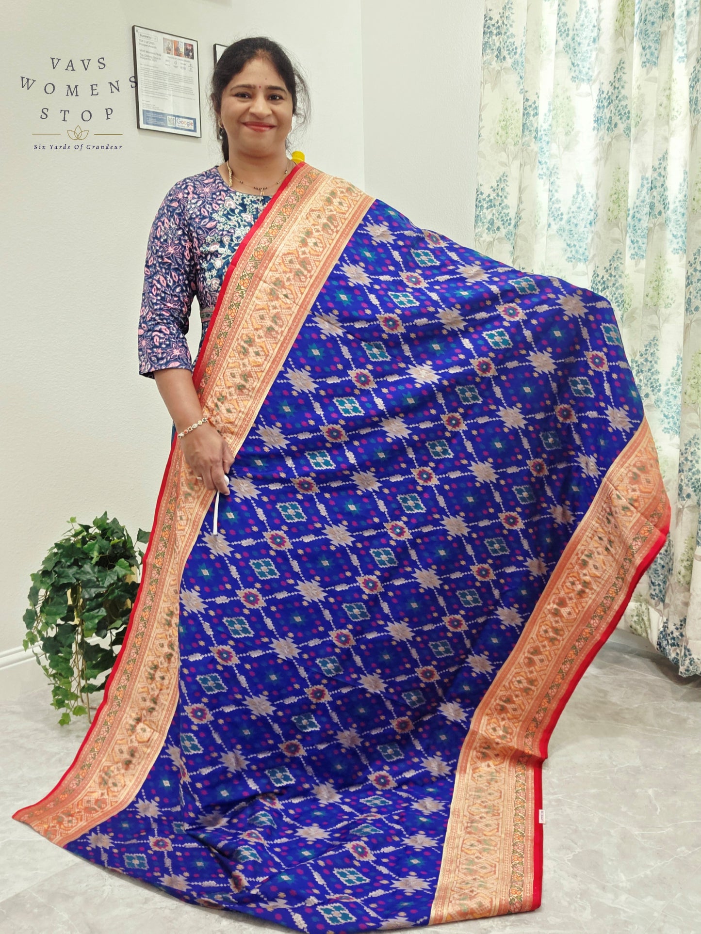 Designer Patola Benarasi Soft Silk saree - Blouse