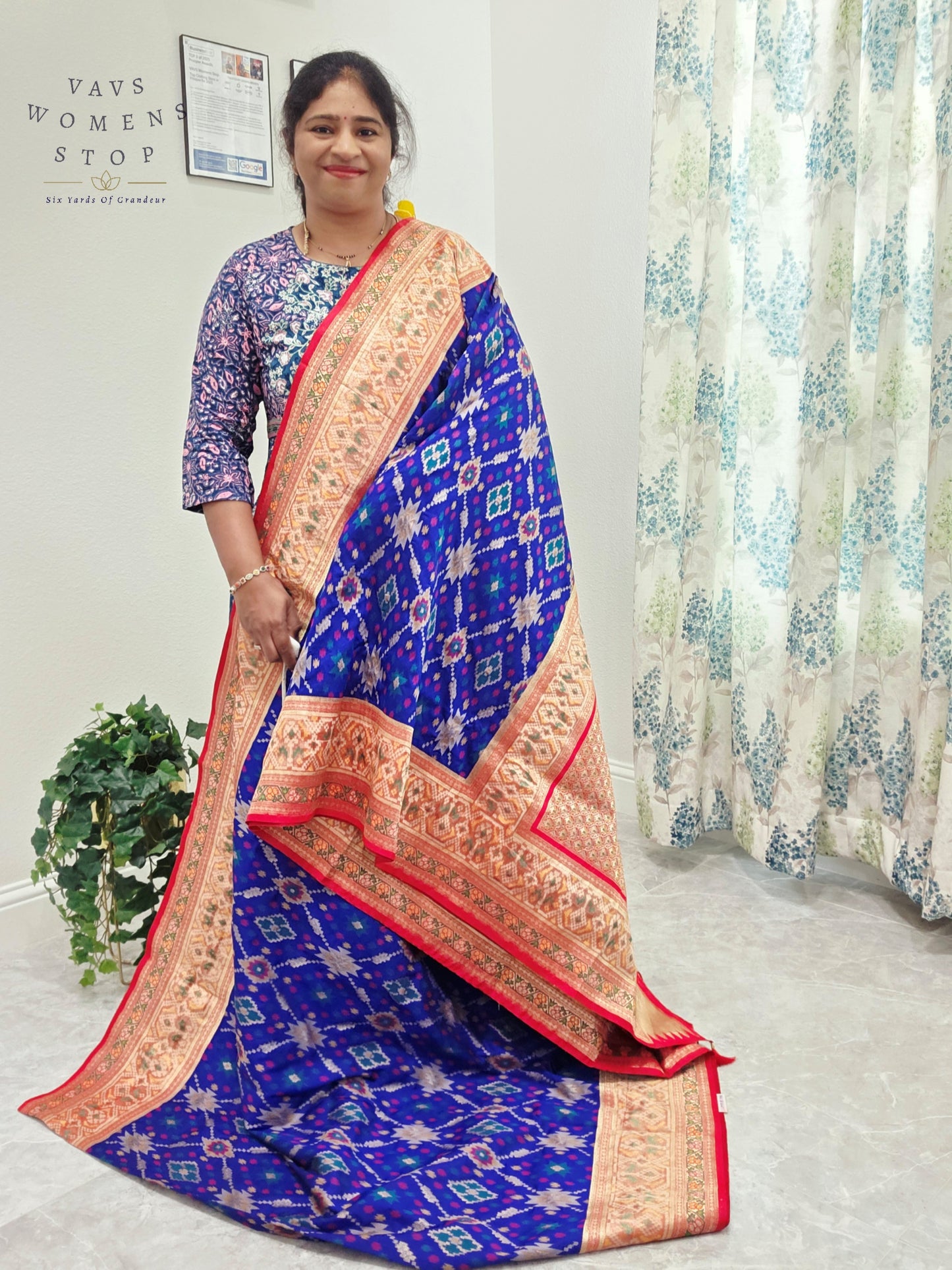 Designer Patola Benarasi Soft Silk saree - Blouse