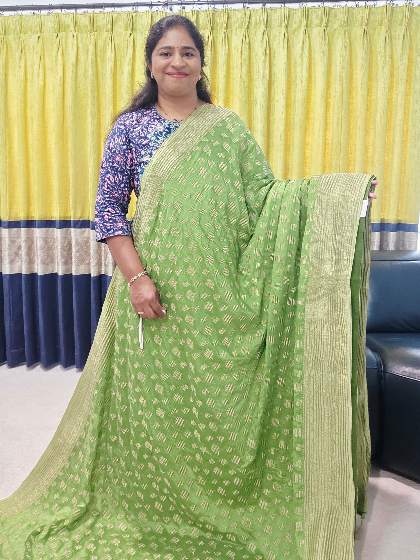 Crush Silk Designer Saree - Blouse