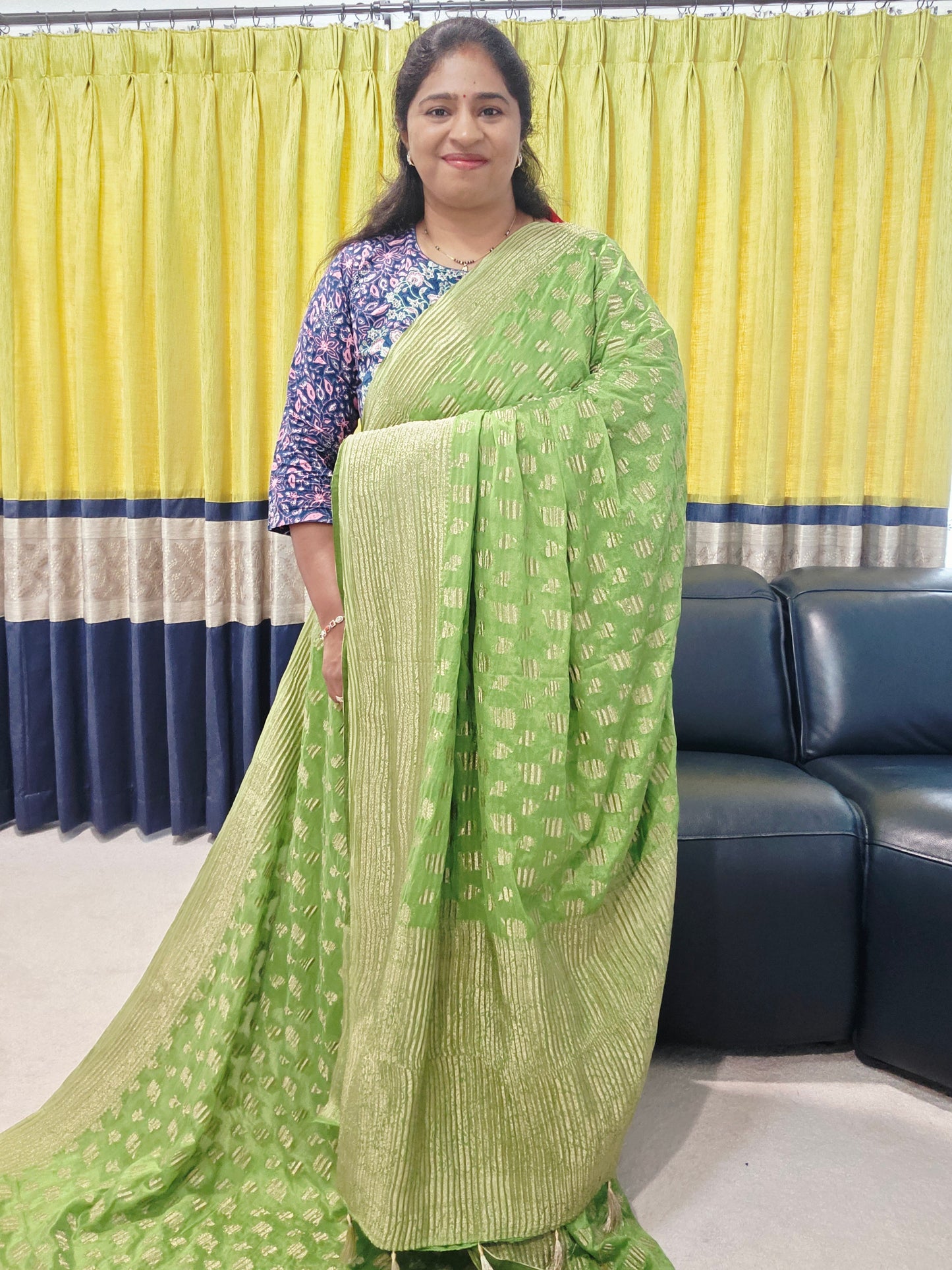Crush Silk Designer Saree - Blouse