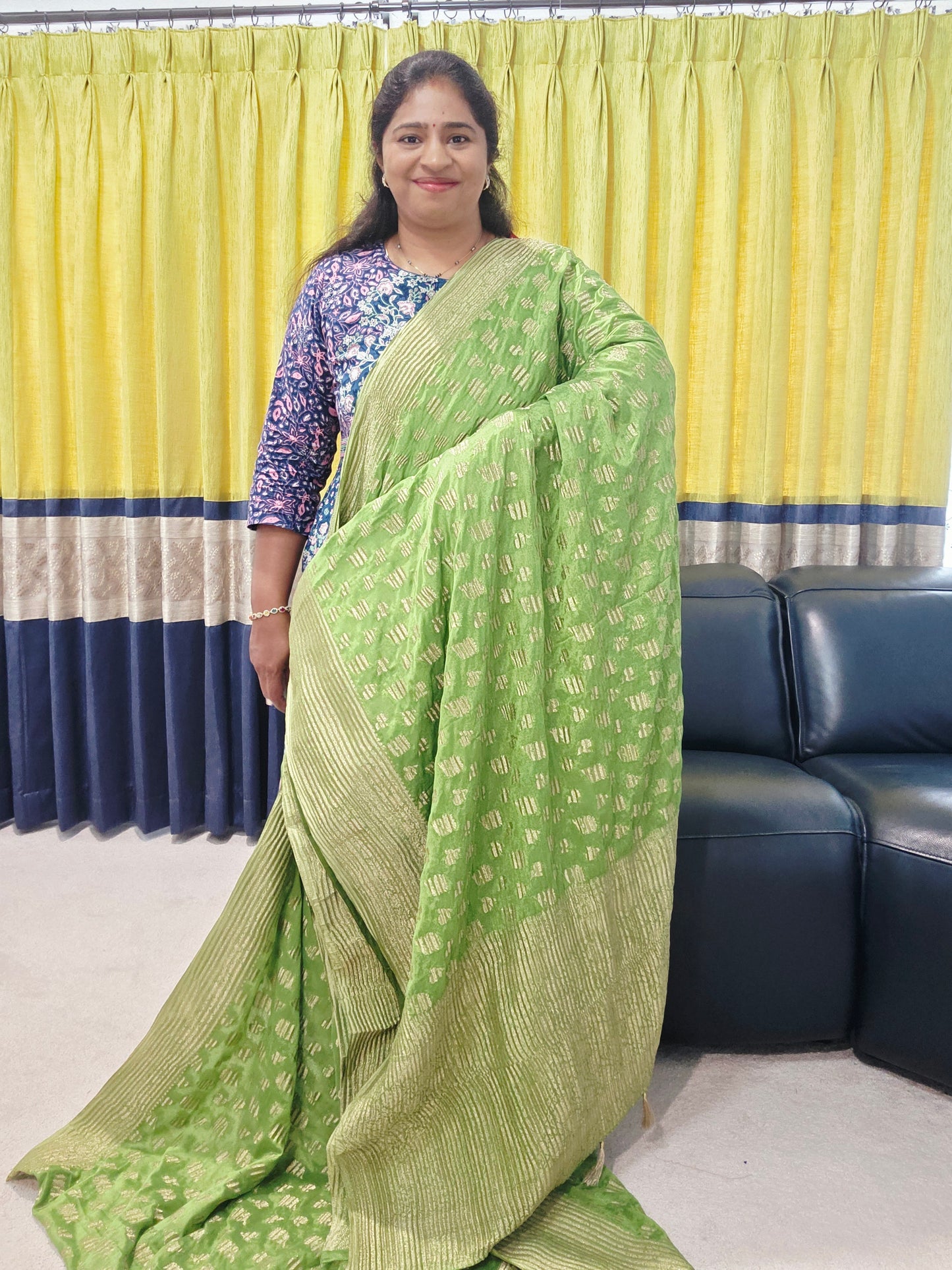Crush Silk Designer Saree - Blouse