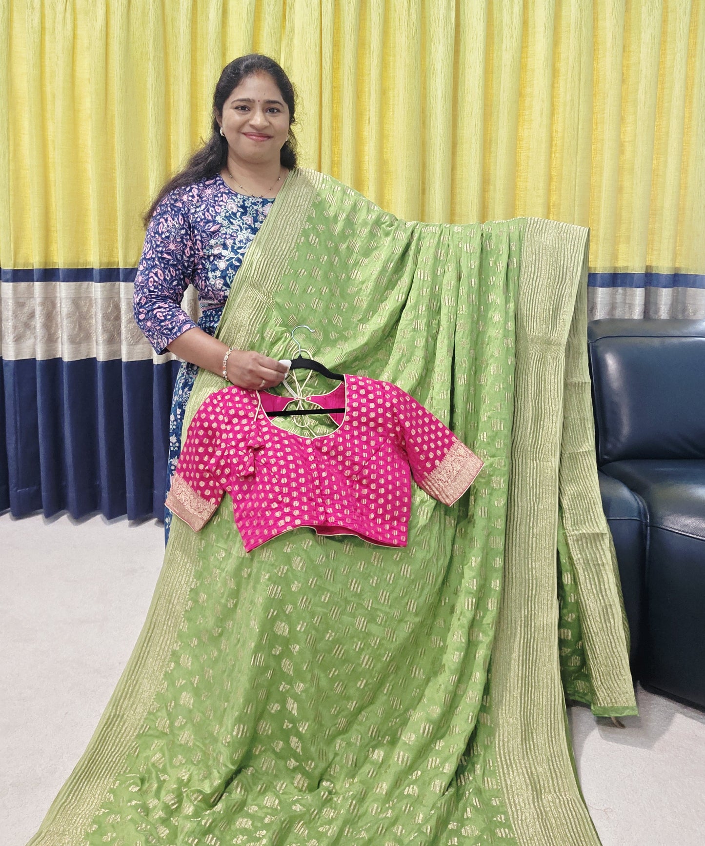 Crush Silk Designer Saree - Blouse