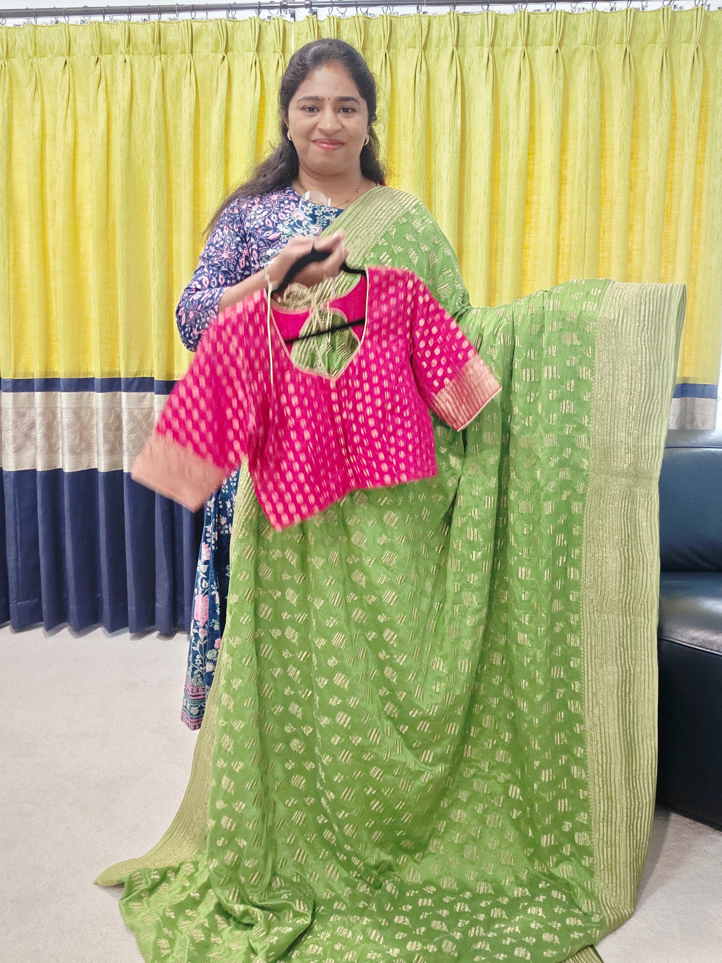 Crush Silk Designer Saree - Blouse