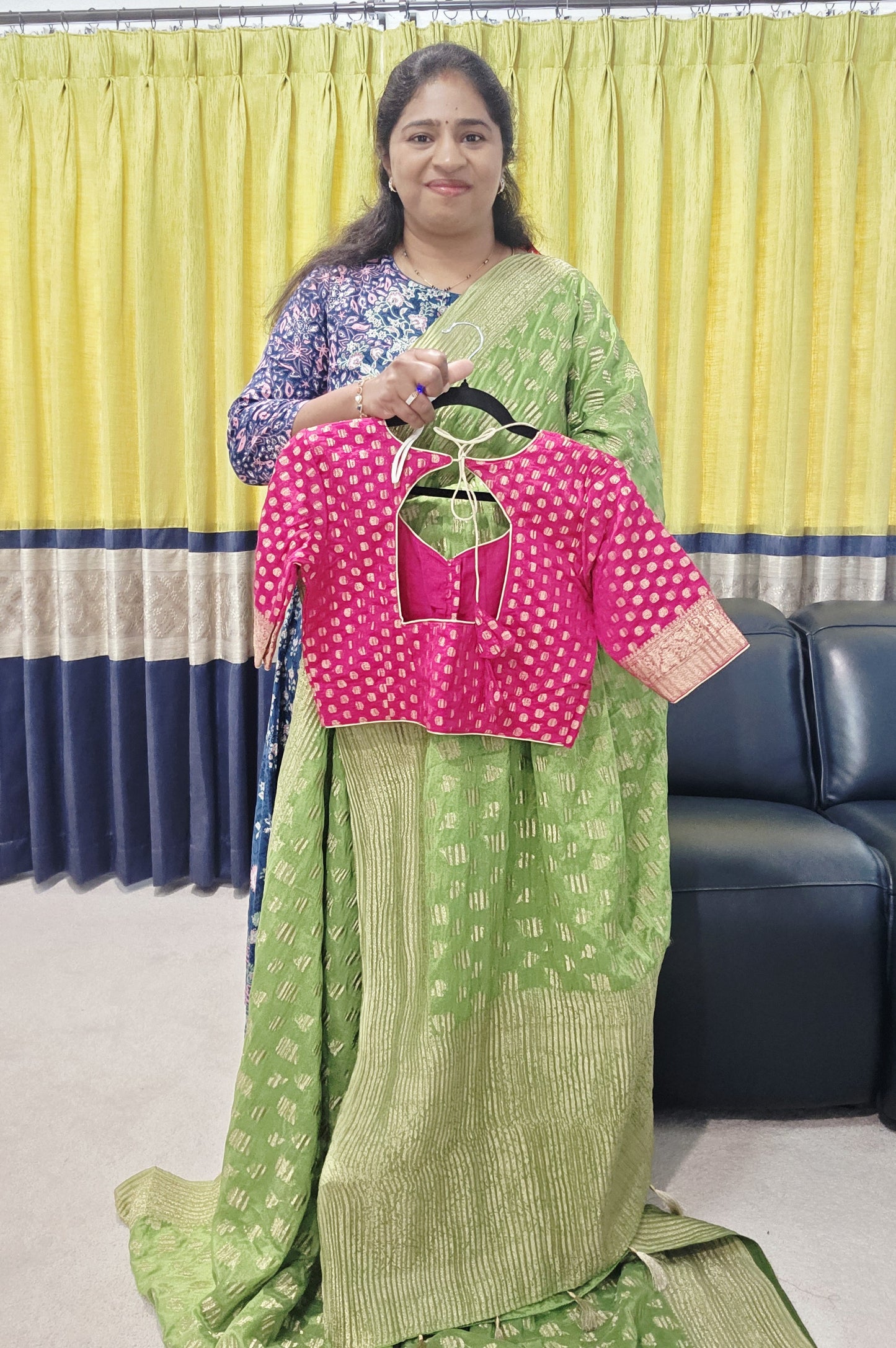 Crush Silk Designer Saree - Blouse