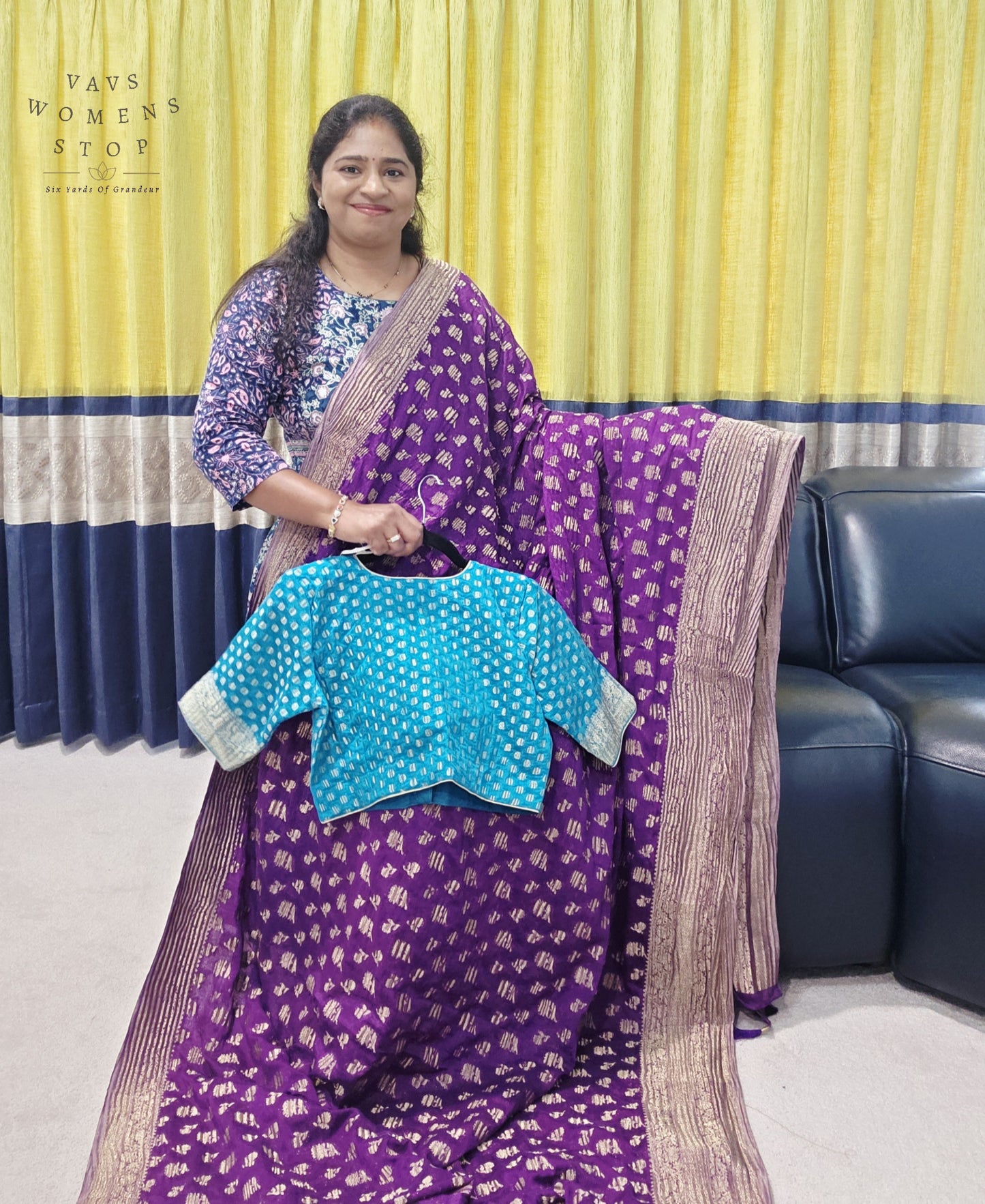Crush Silk Designer Saree - Blouse