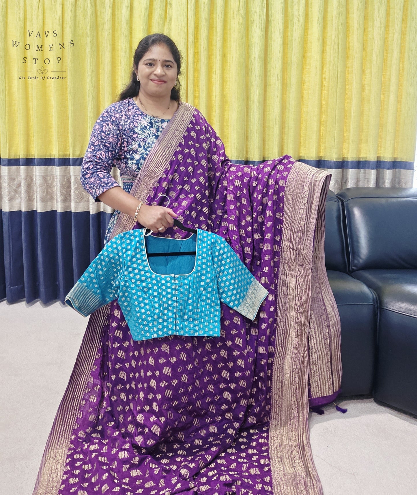Crush Silk Designer Saree - Blouse