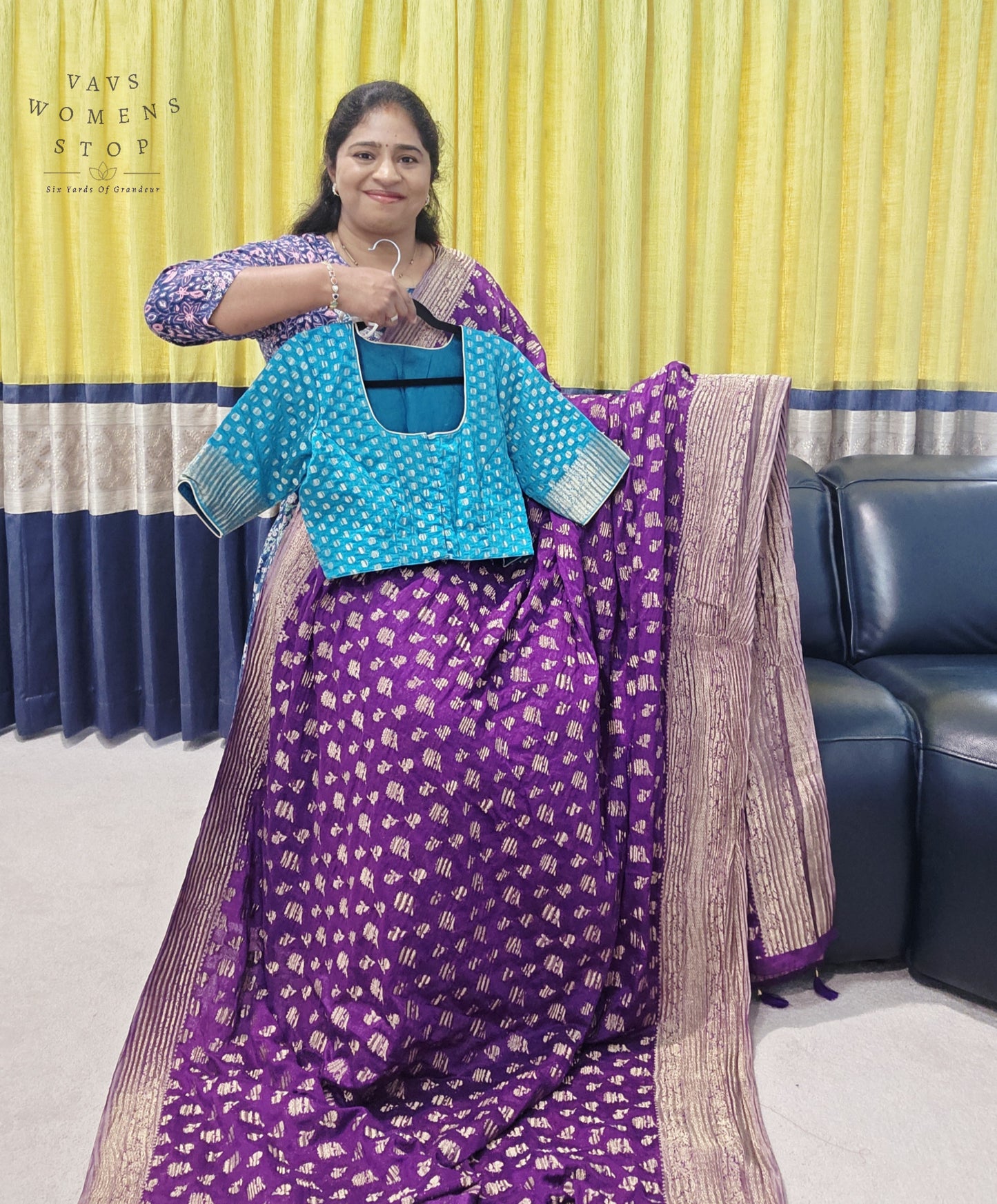 Crush Silk Designer Saree - Blouse