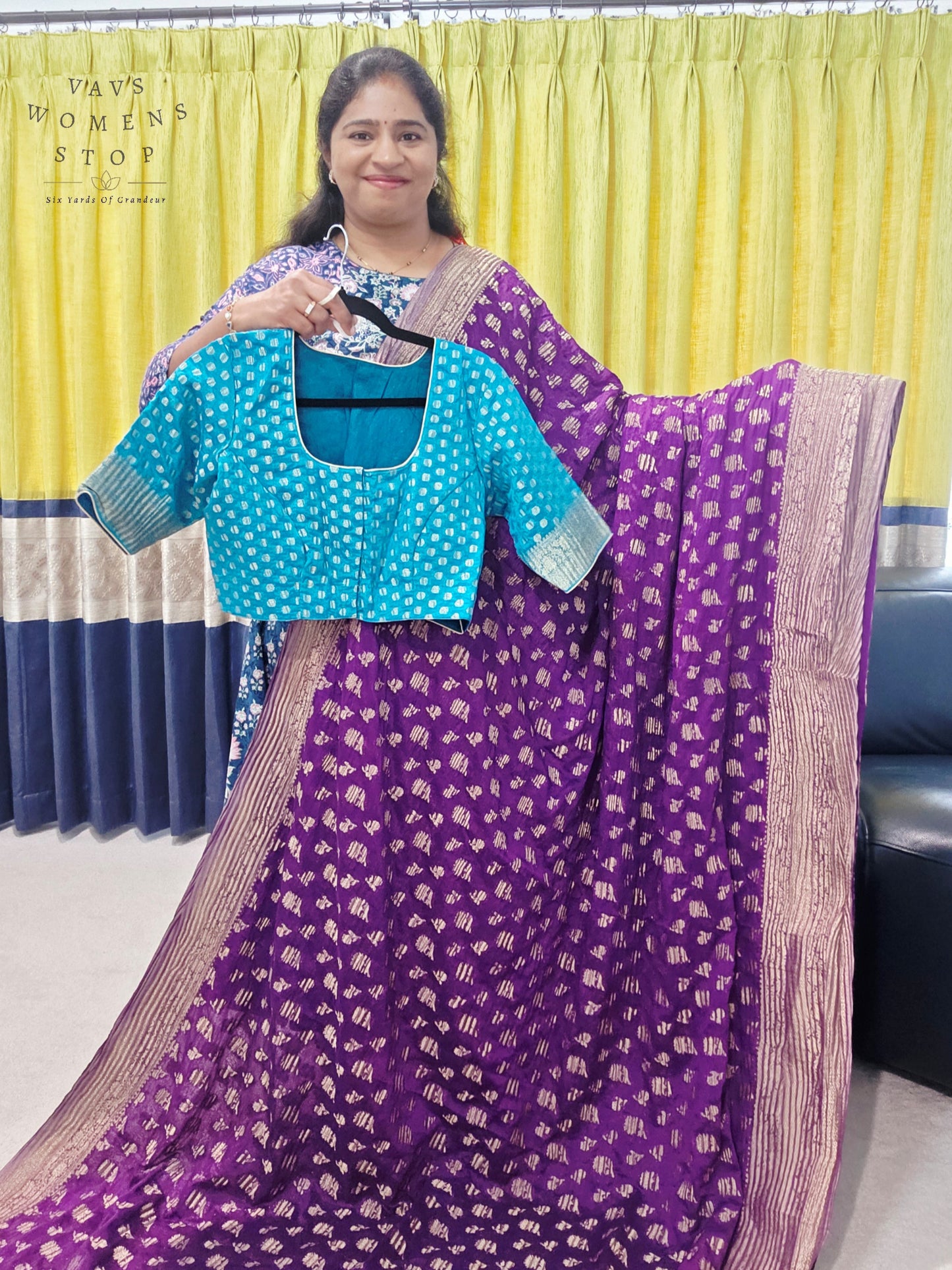 Crush Silk Designer Saree - Blouse