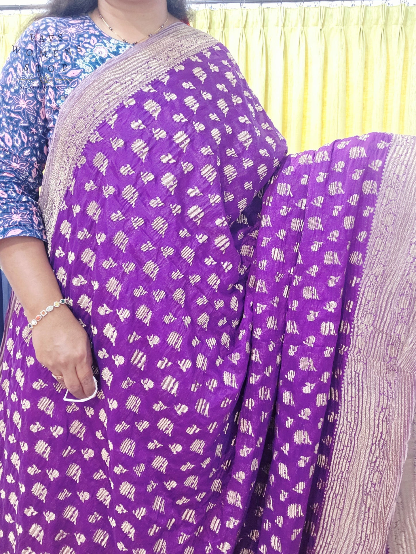 Crush Silk Designer Saree - Blouse