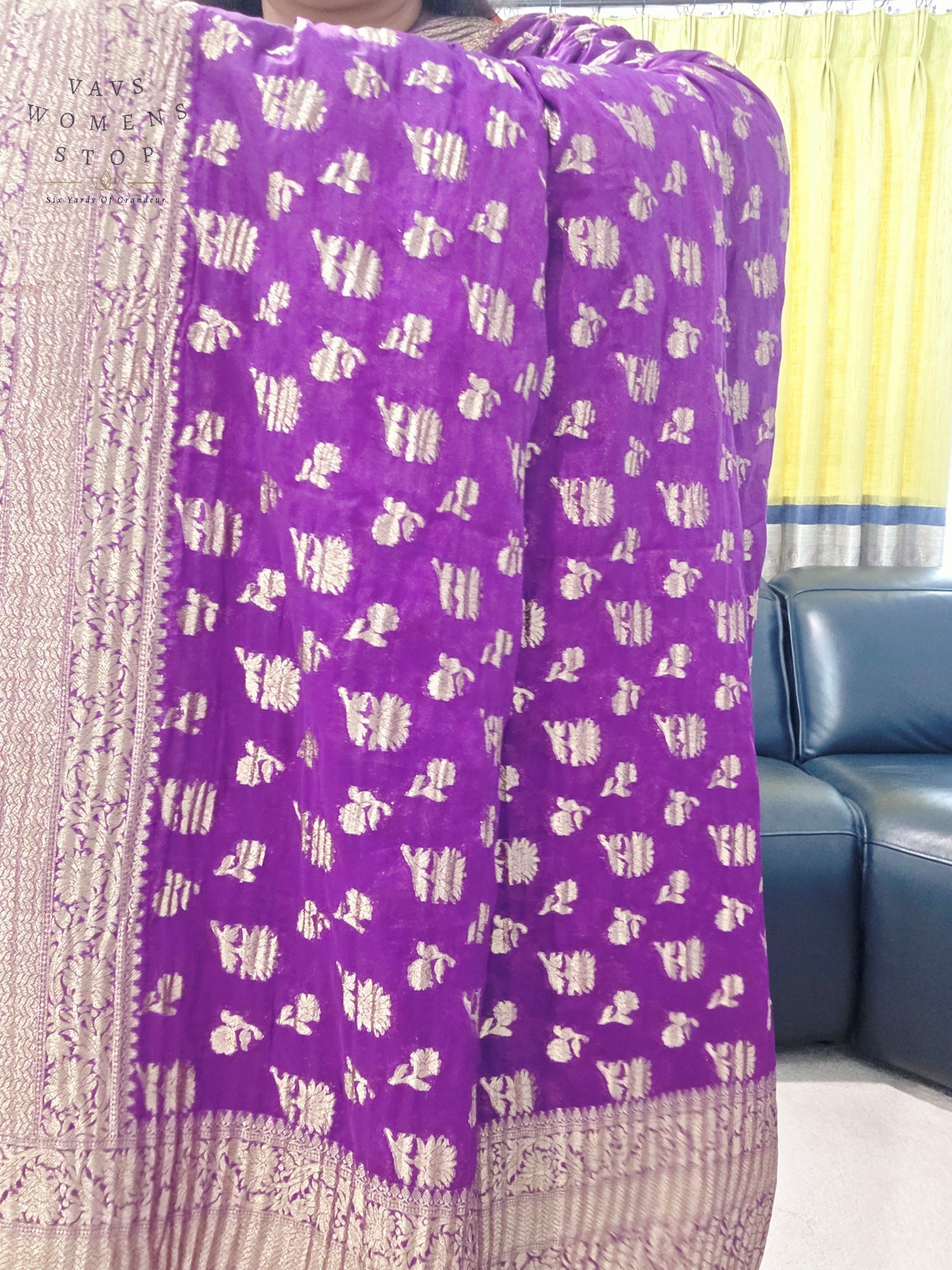 Crush Silk Designer Saree - Blouse