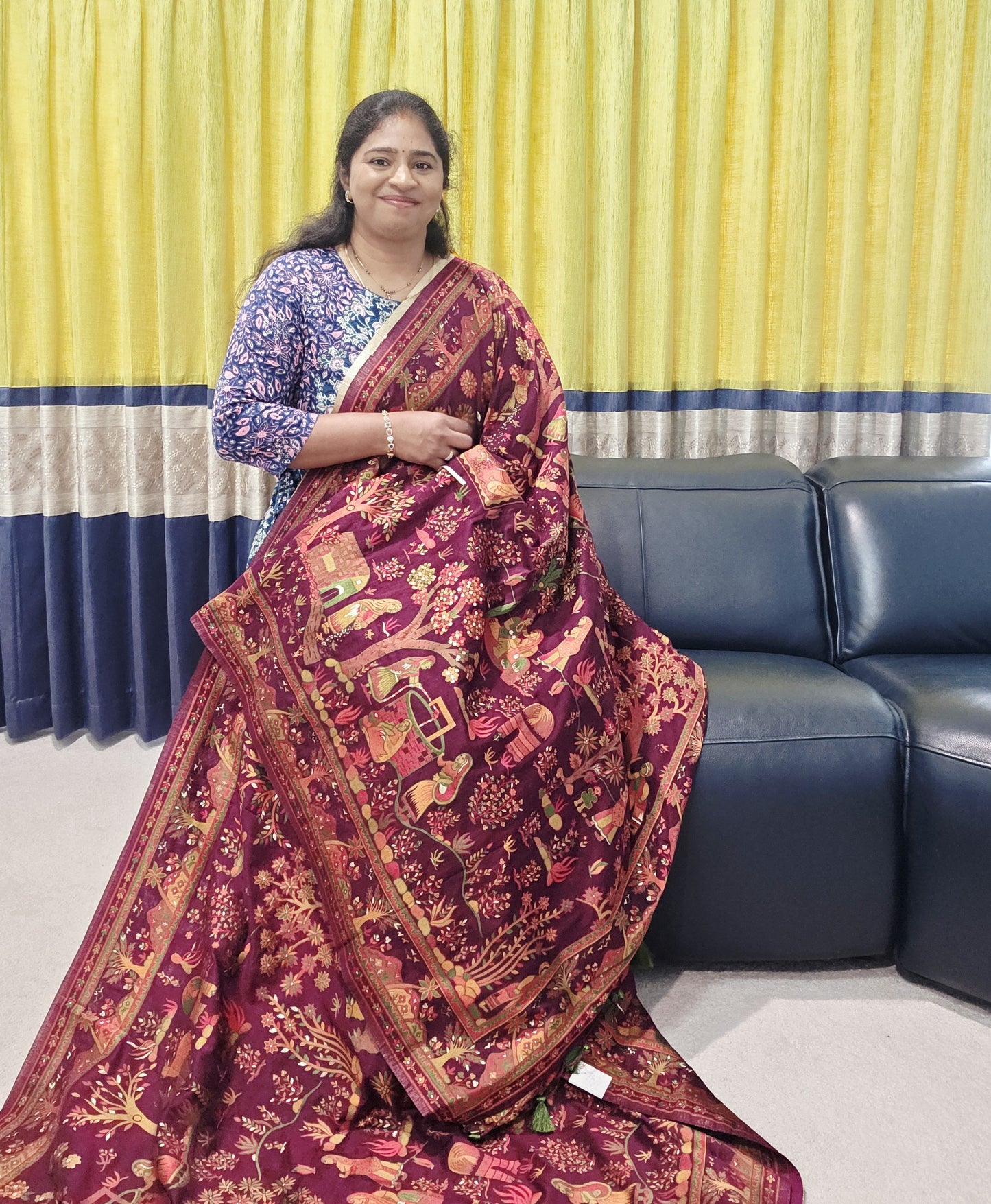 Kani Silk Kashmiri Weaving Saree - Blouse