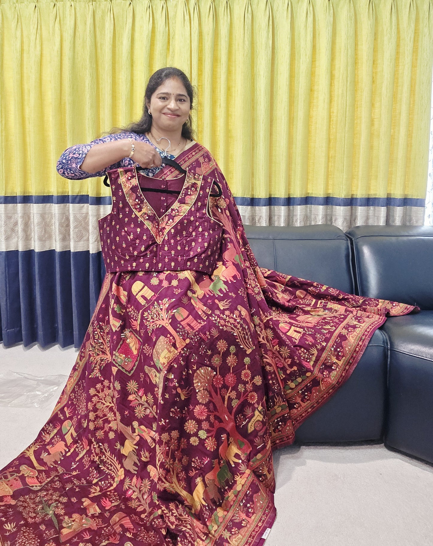 Kani Silk Kashmiri Weaving Saree - Blouse
