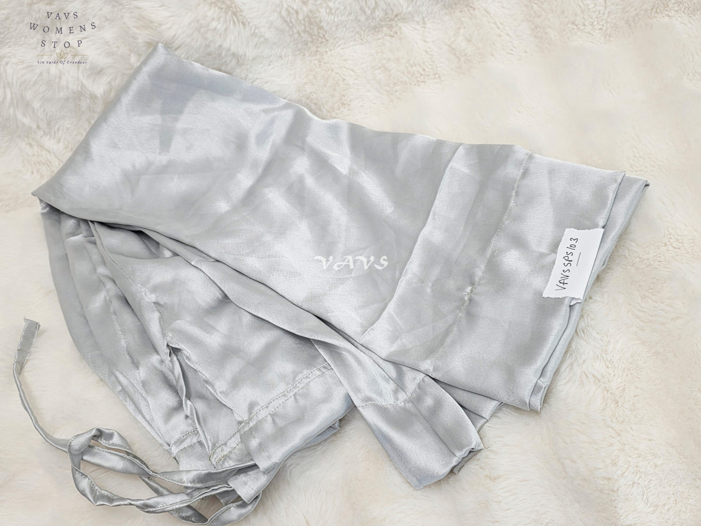 Silver Mist Grey Satin Petticoat