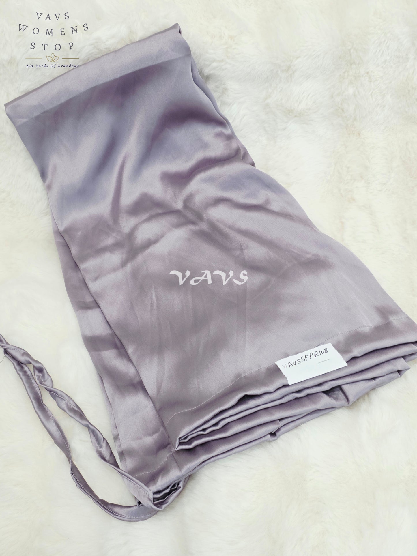 Pearl Lilac Grey Customized Satin Petticoat