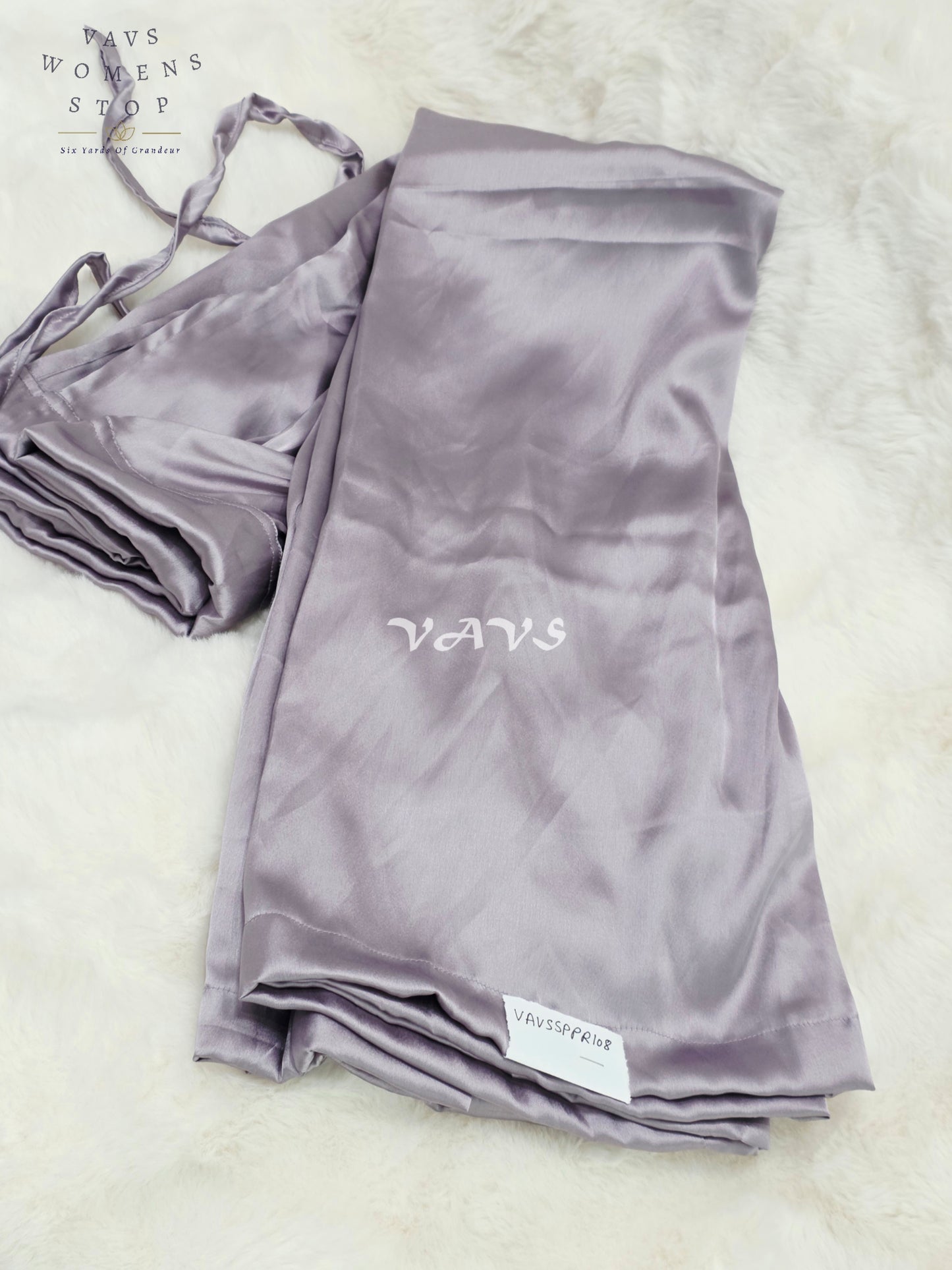 Pearl Lilac Grey Customized Satin Petticoat