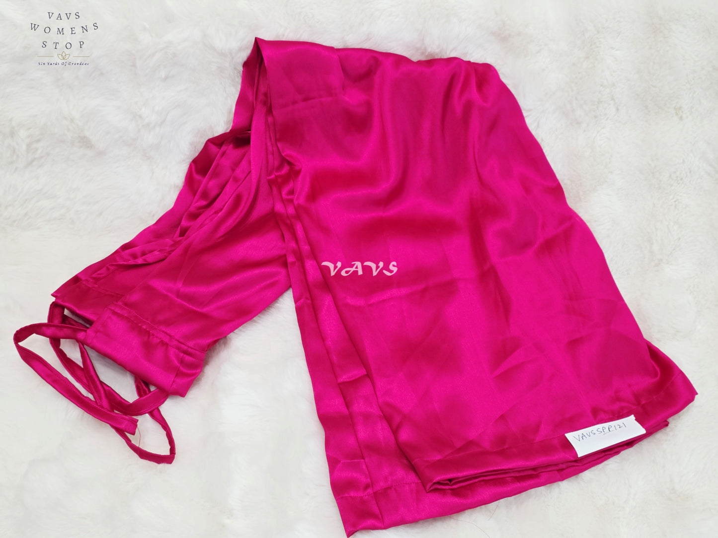 Regal Magenta Pink Customized Satin Petticoat