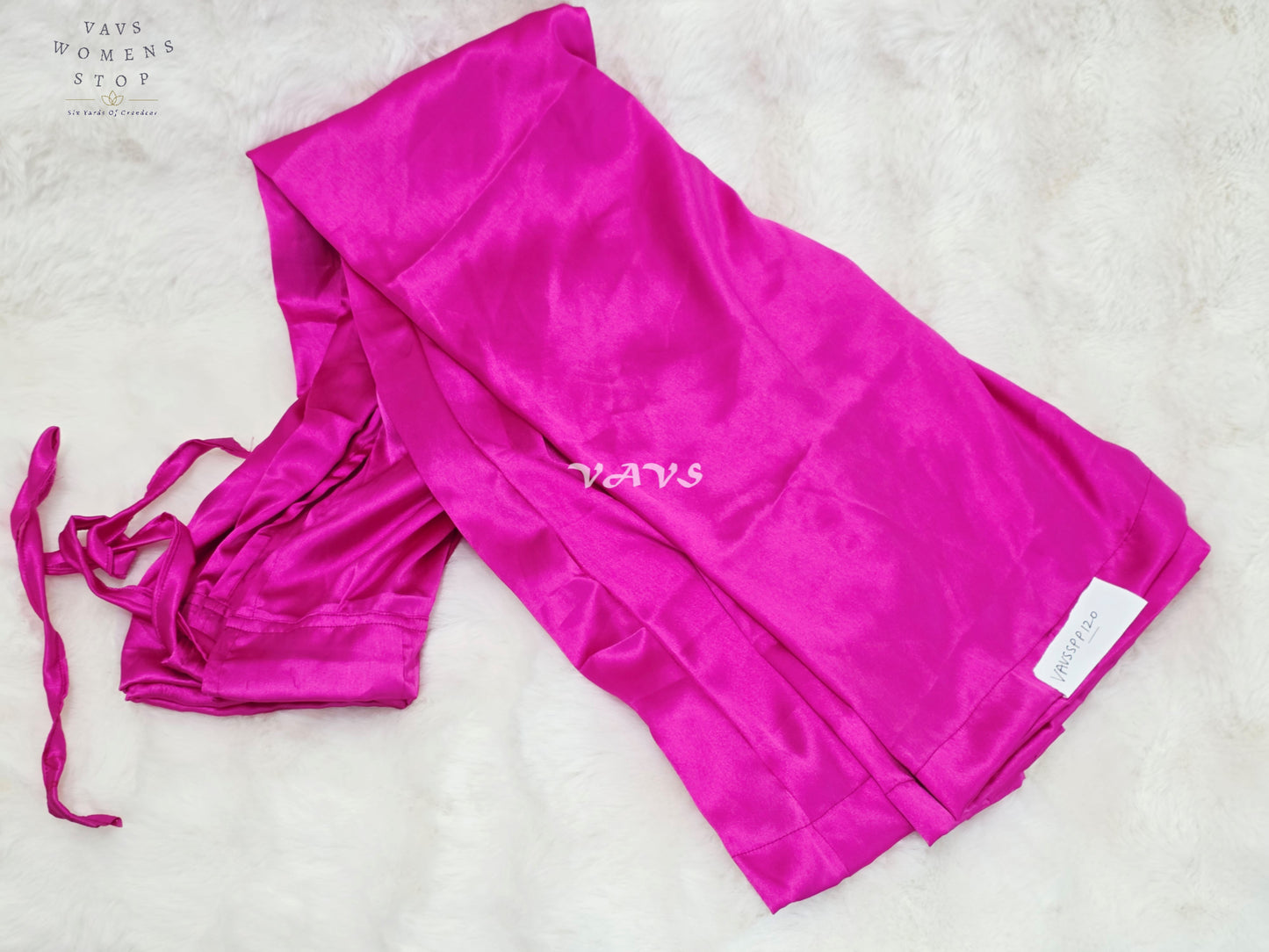 Royal Fuchsia Pink Customized Satin Petticoat