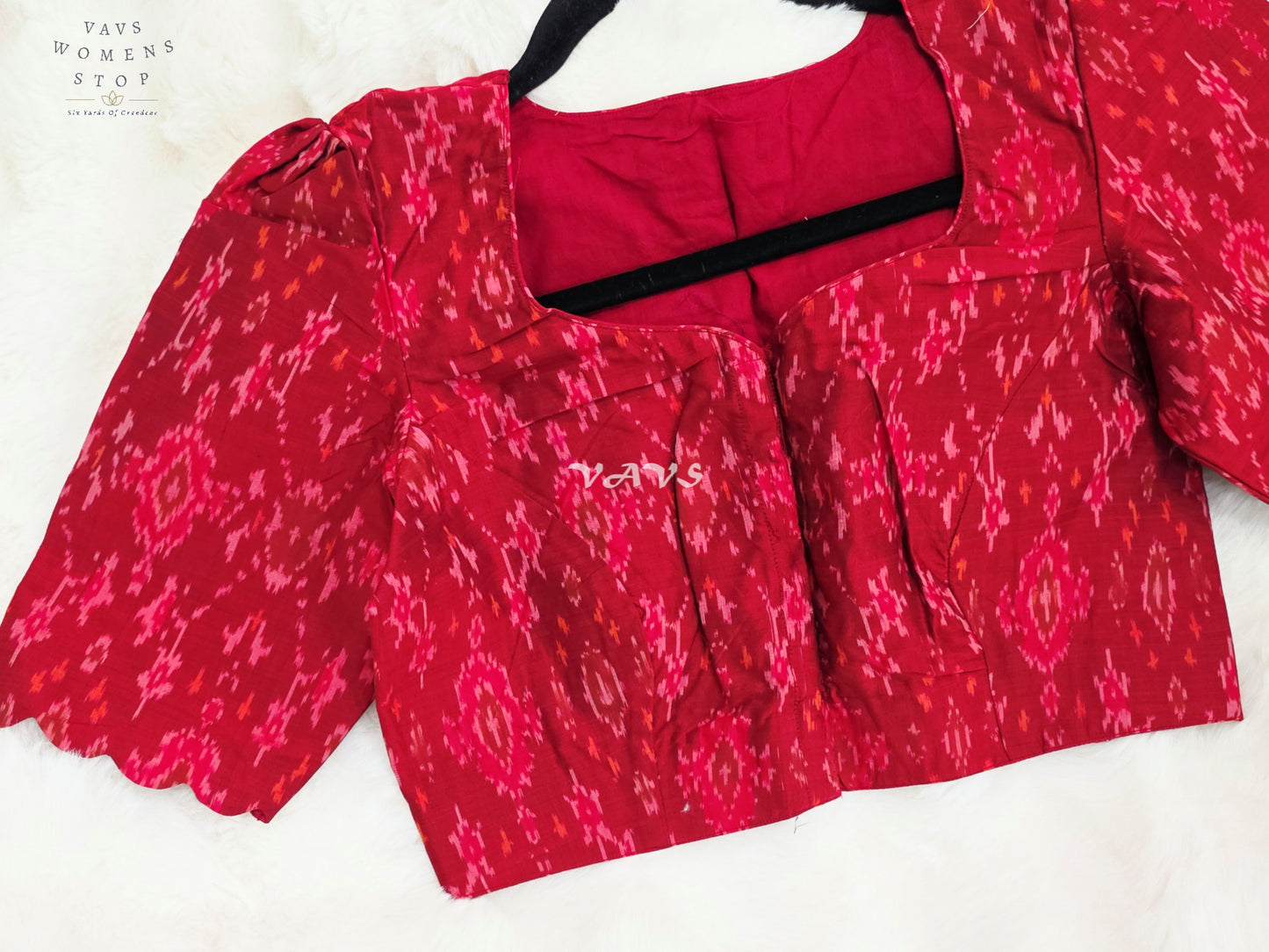 Royal Crimson Ruby & Deep Wine Pure Sico Pochampally Ikat Designer Blouse