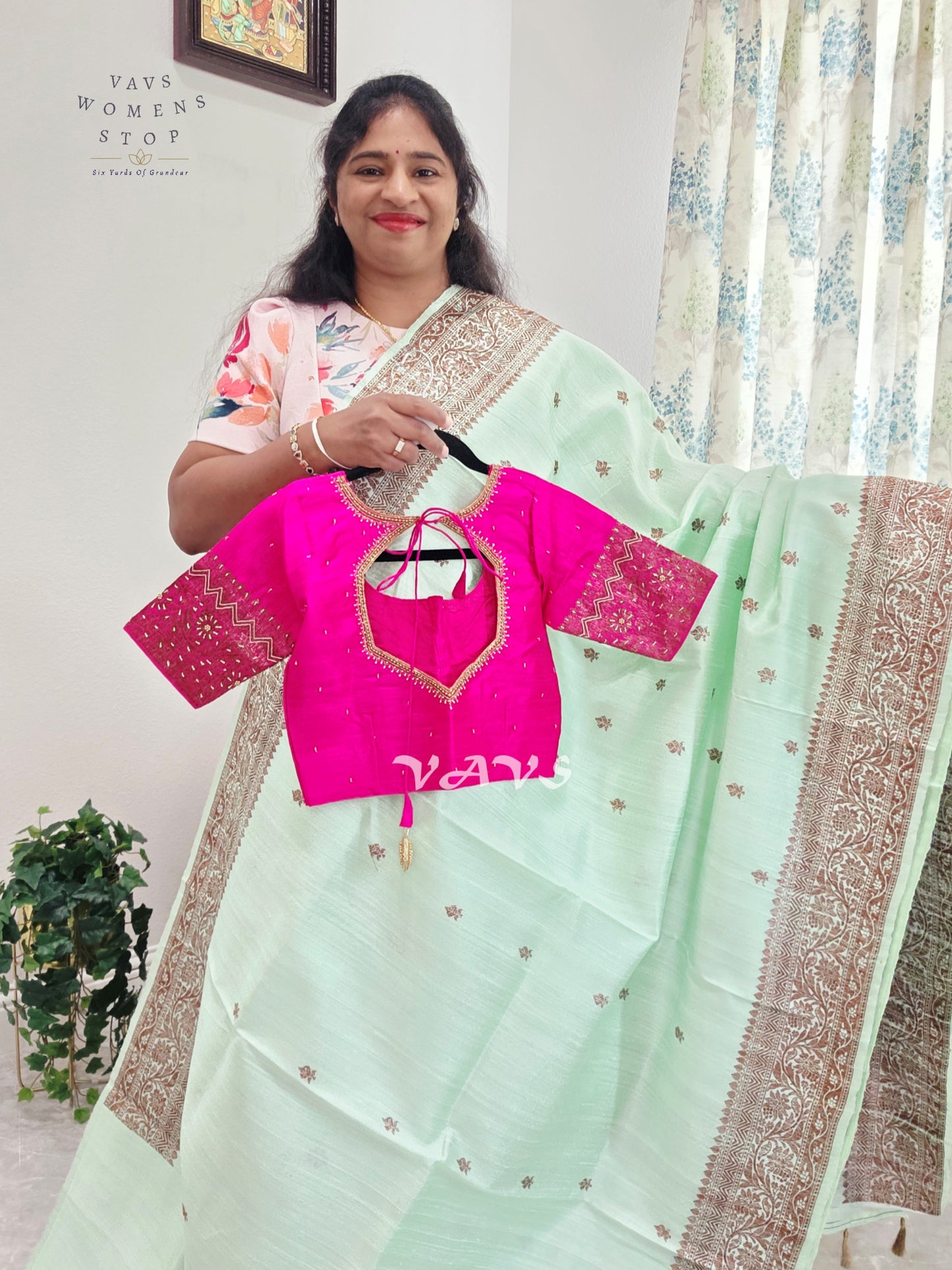 Pure Benarasi Tussar Rawsilk Saree - Blouse