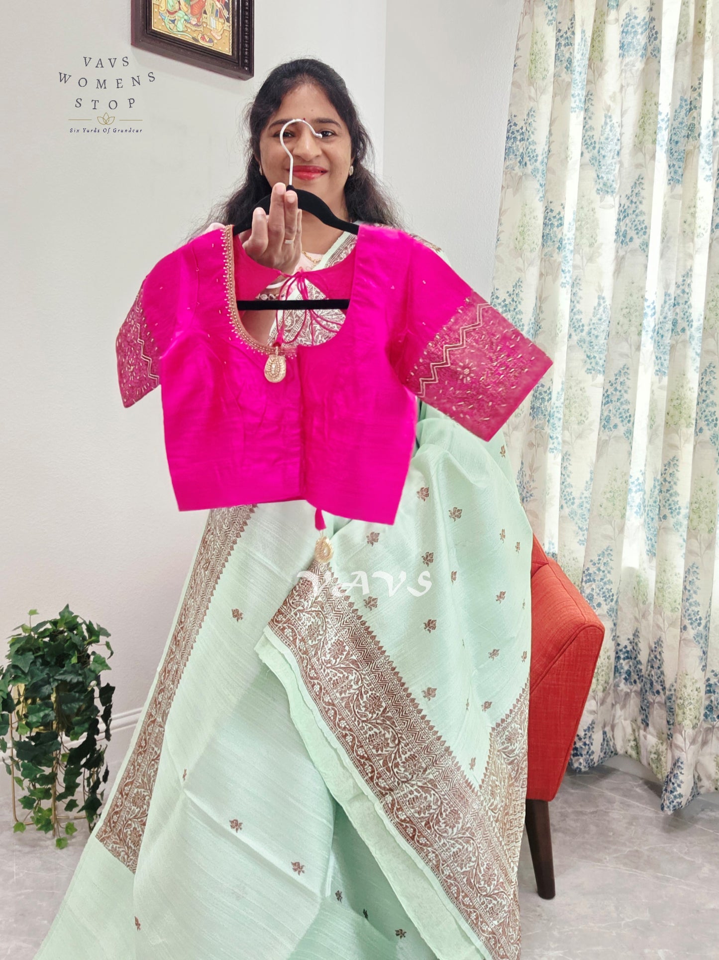 Pure Benarasi Tussar Rawsilk Saree - Blouse