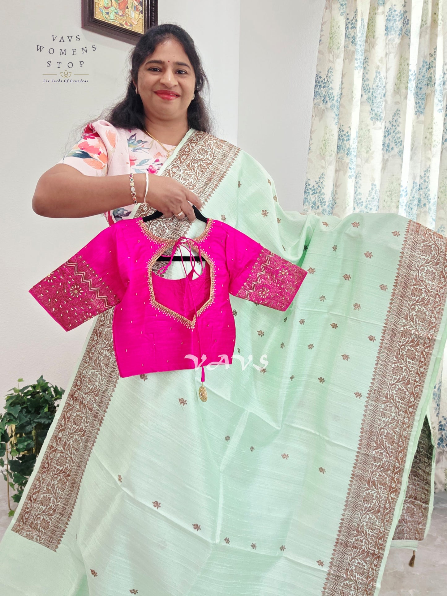 Pure Benarasi Tussar Rawsilk Saree - Blouse