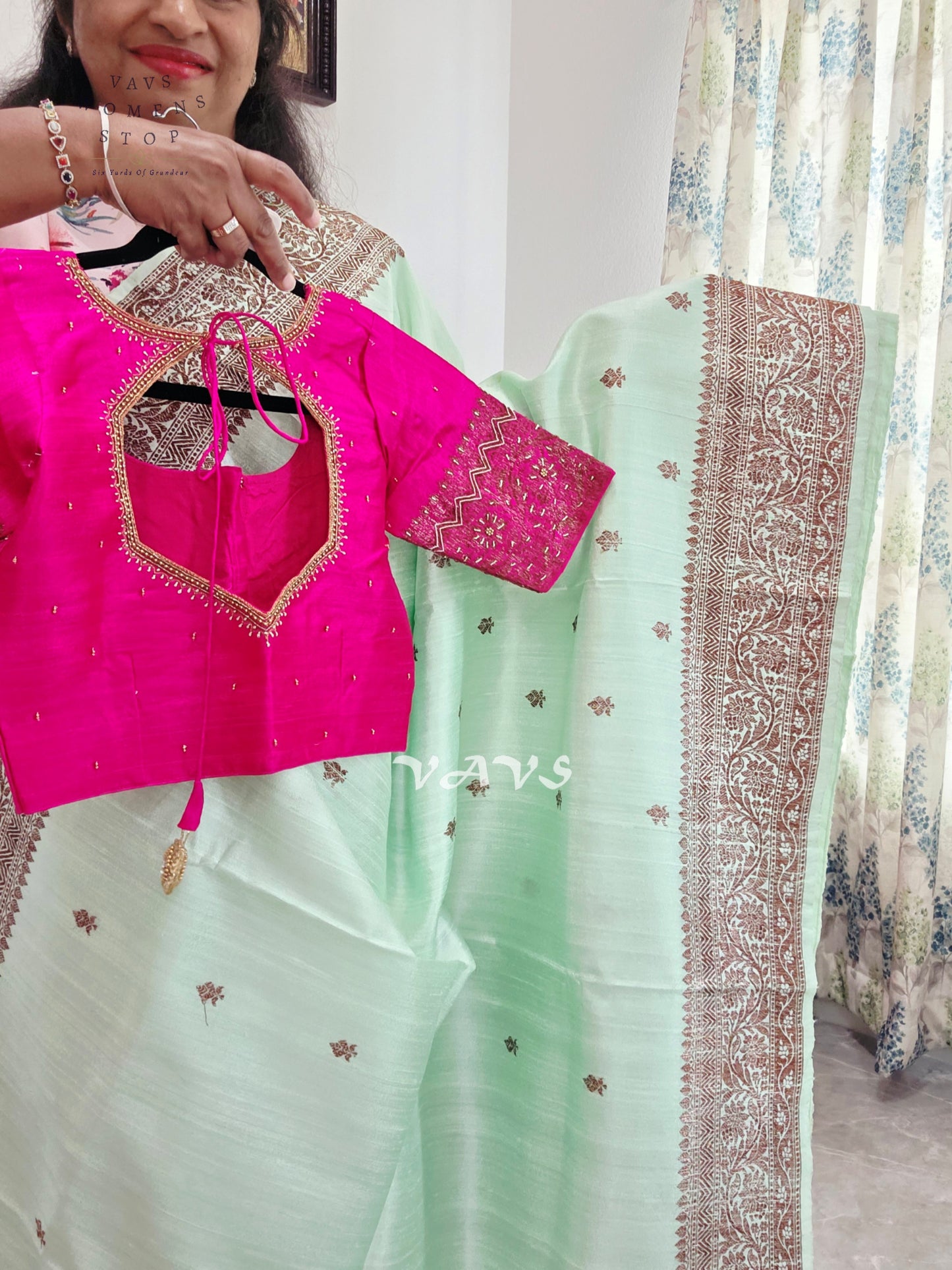 Pure Benarasi Tussar Rawsilk Saree - Blouse