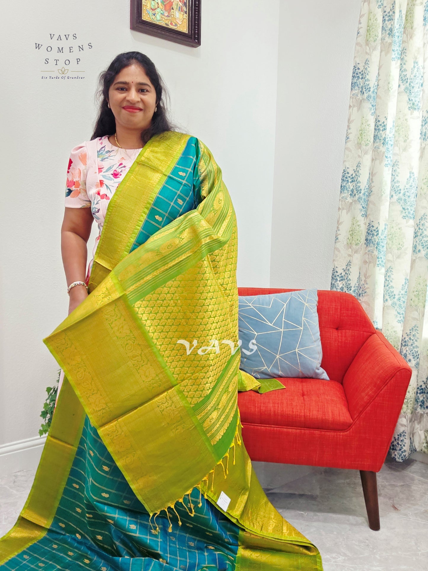 Pure Gadwal Handwoven Silk Saree With Stitched Blouse