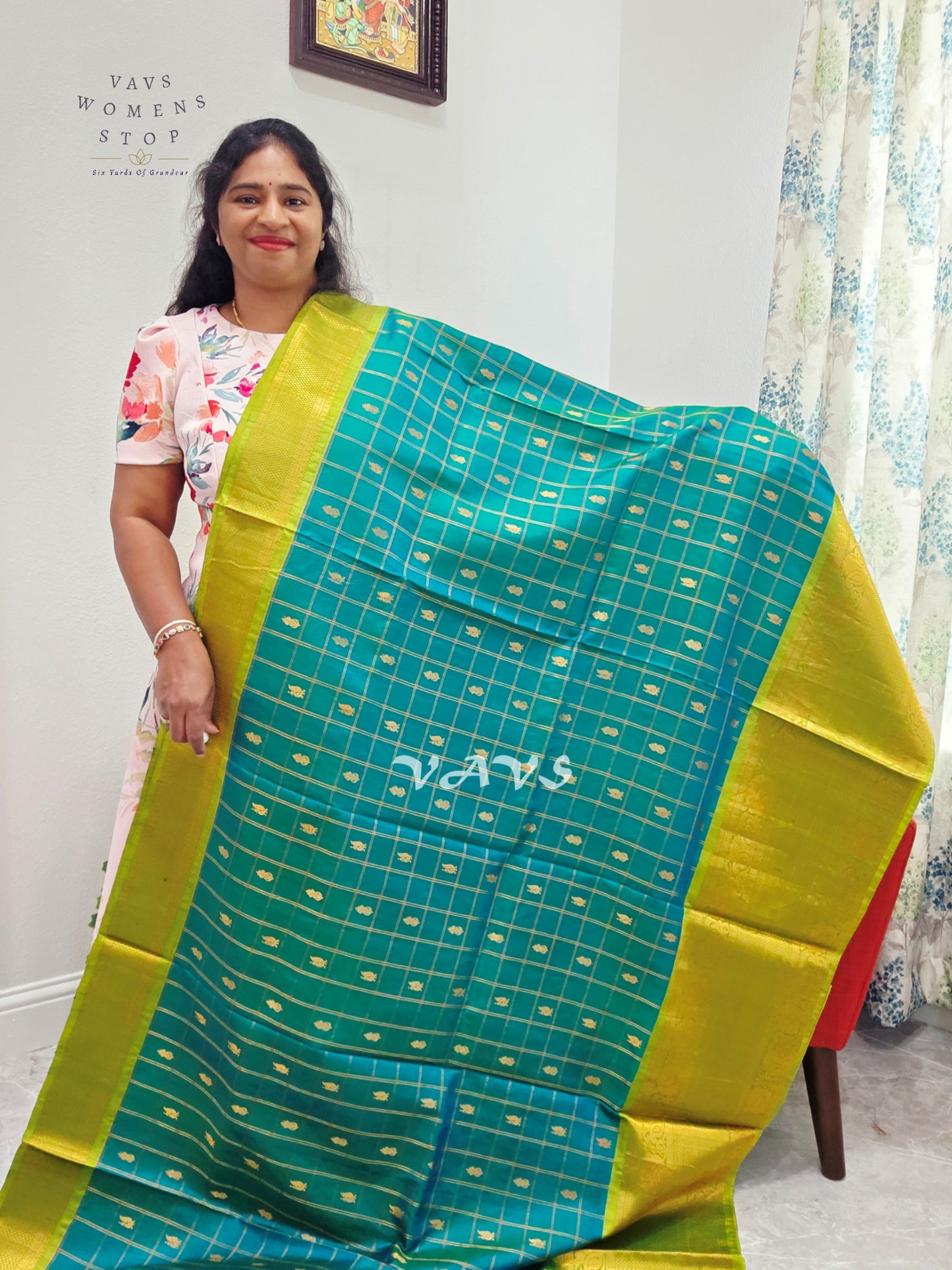 Pure Gadwal Handwoven Silk Saree With Stitched Blouse