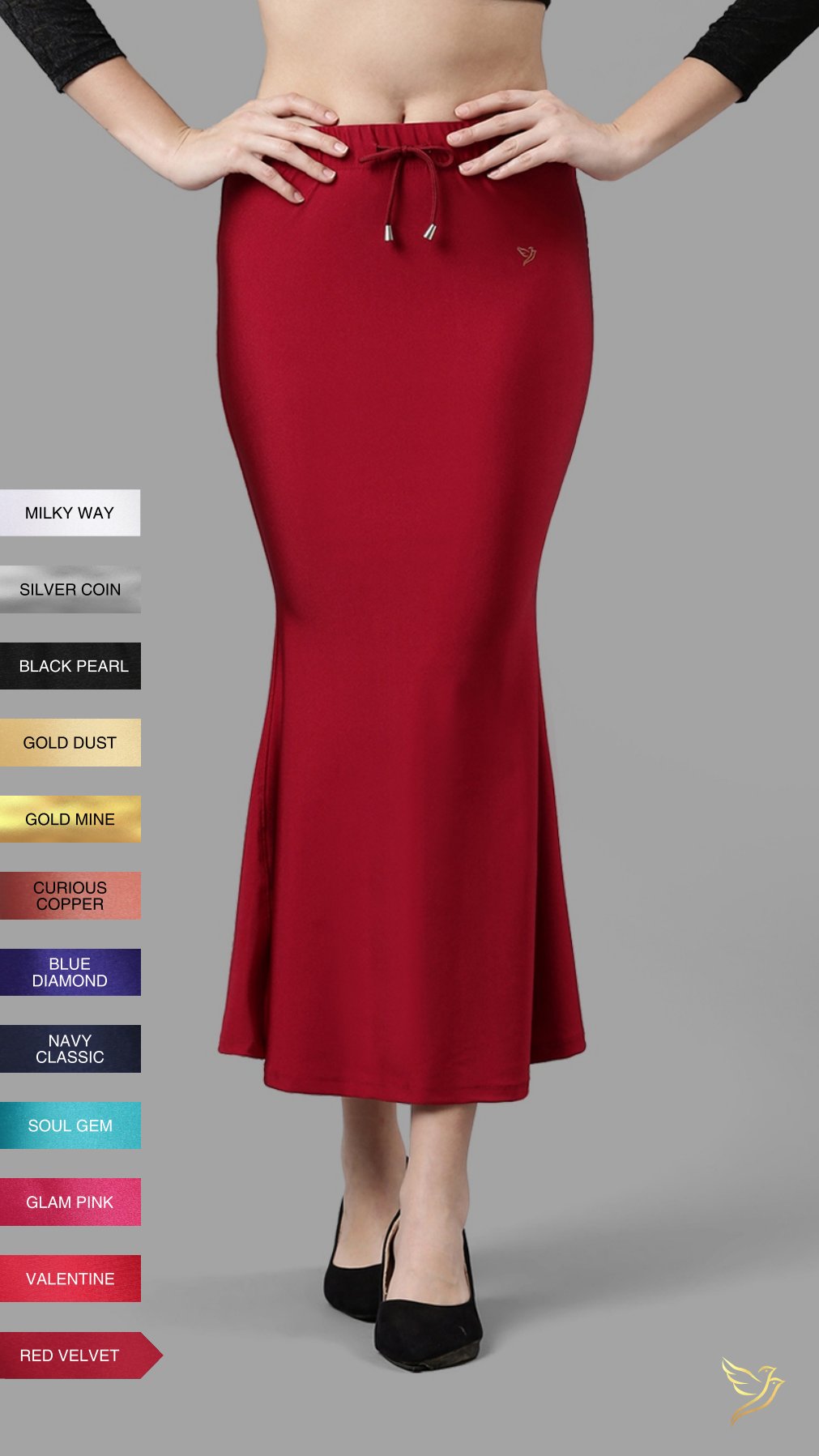 Saree Shape Wear L/XL Red Velvet
