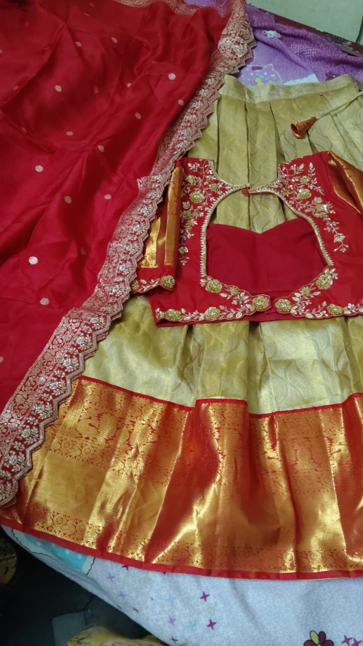 Pure Kanchi Silk Lehenga