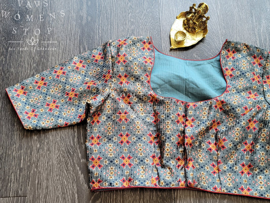 Patola Print Tussar Silk Blouse